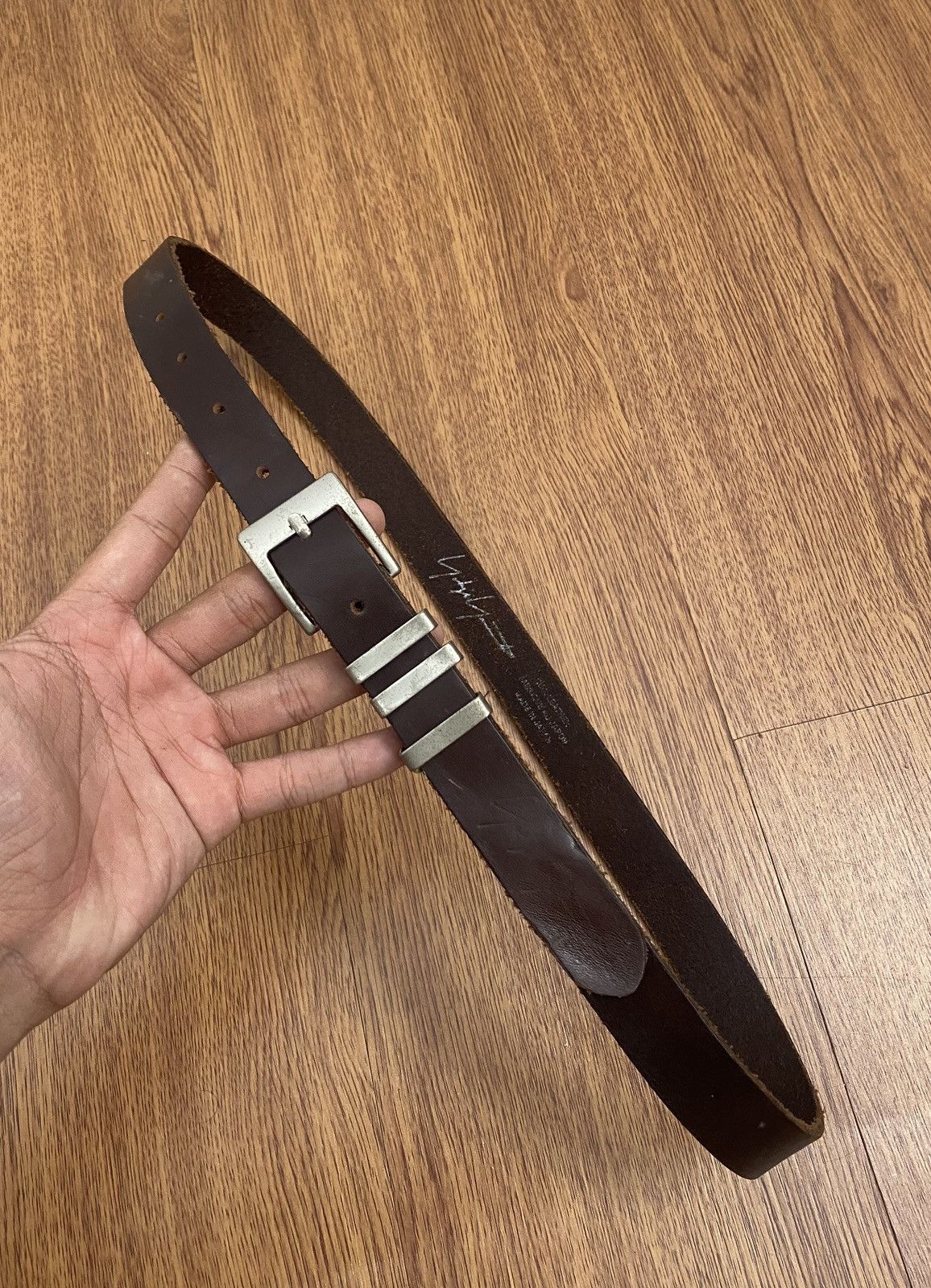 Yohji Yamamoto Yohji yamamoto classic leather belt brown Size ONE SIZE - 3 Thumbnail