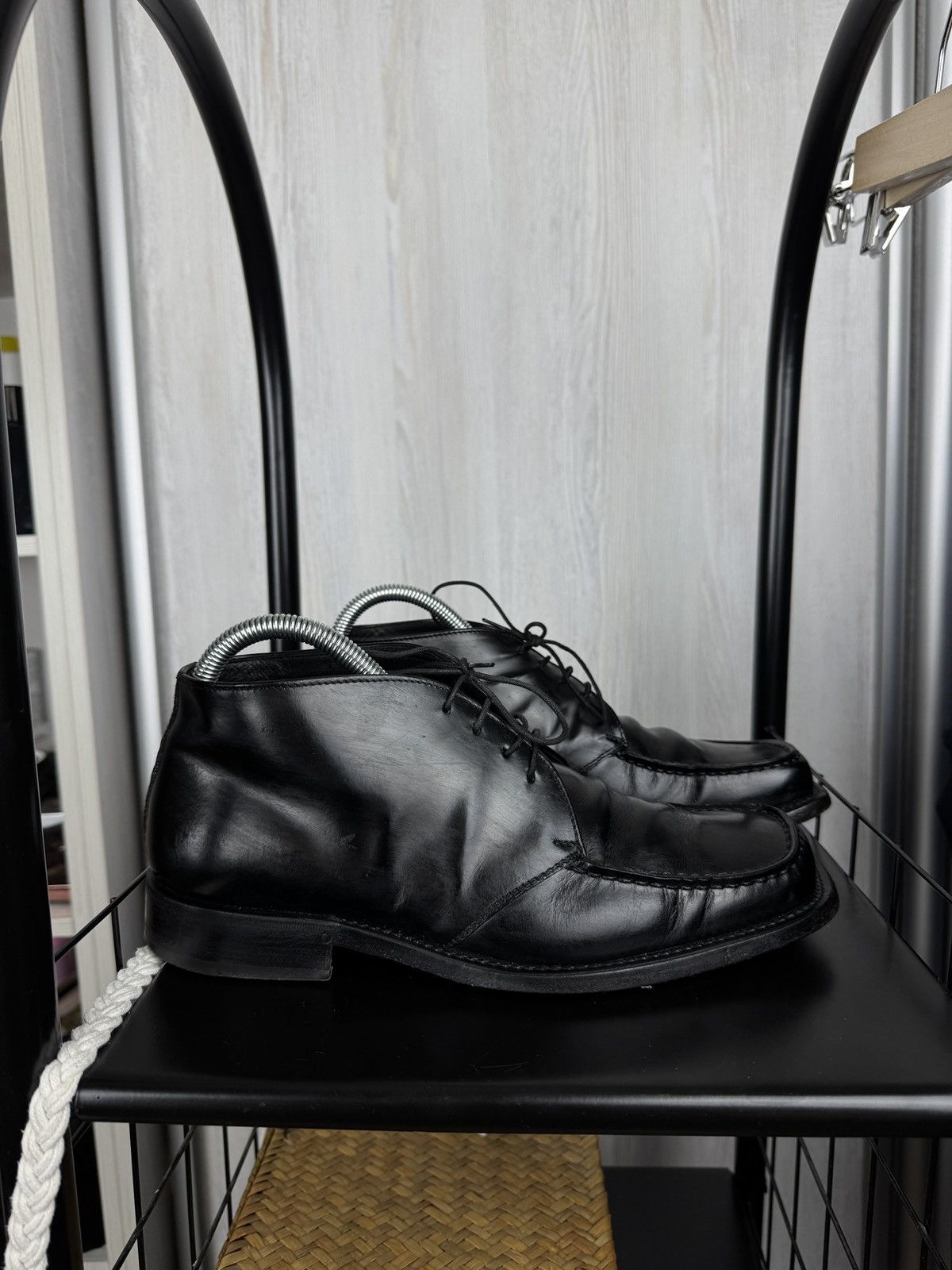 Premiata Premiata black leather boots avant garde made in Italy Size US 7 / EU 40 - 1 Thumbnail
