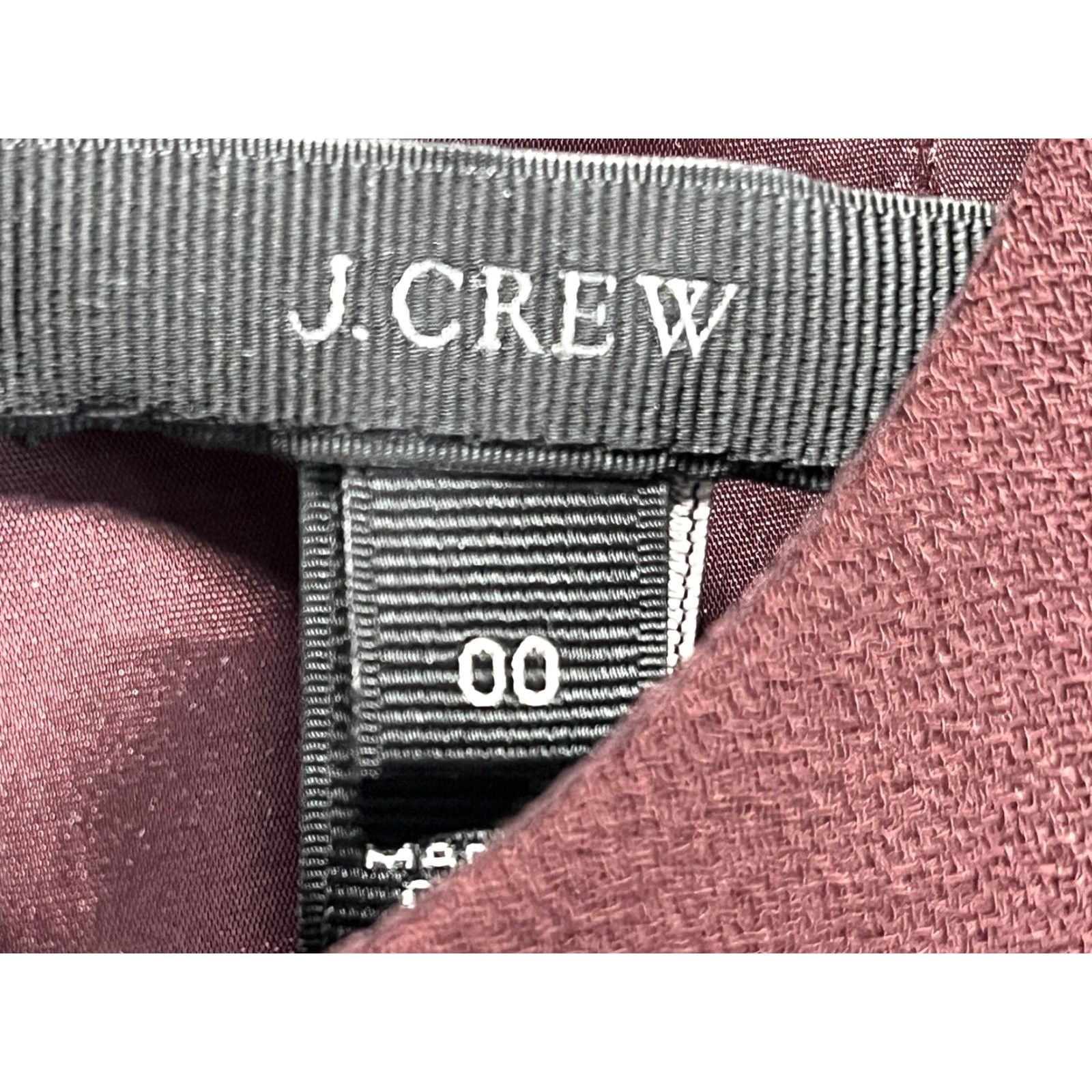 J.Crew J. Crew Sleeveless Sheath Dress Sz 00 Womens Burgundy Brown Lined Career Dress Size XXS / US 00 / IT 34 - 4 Thumbnail