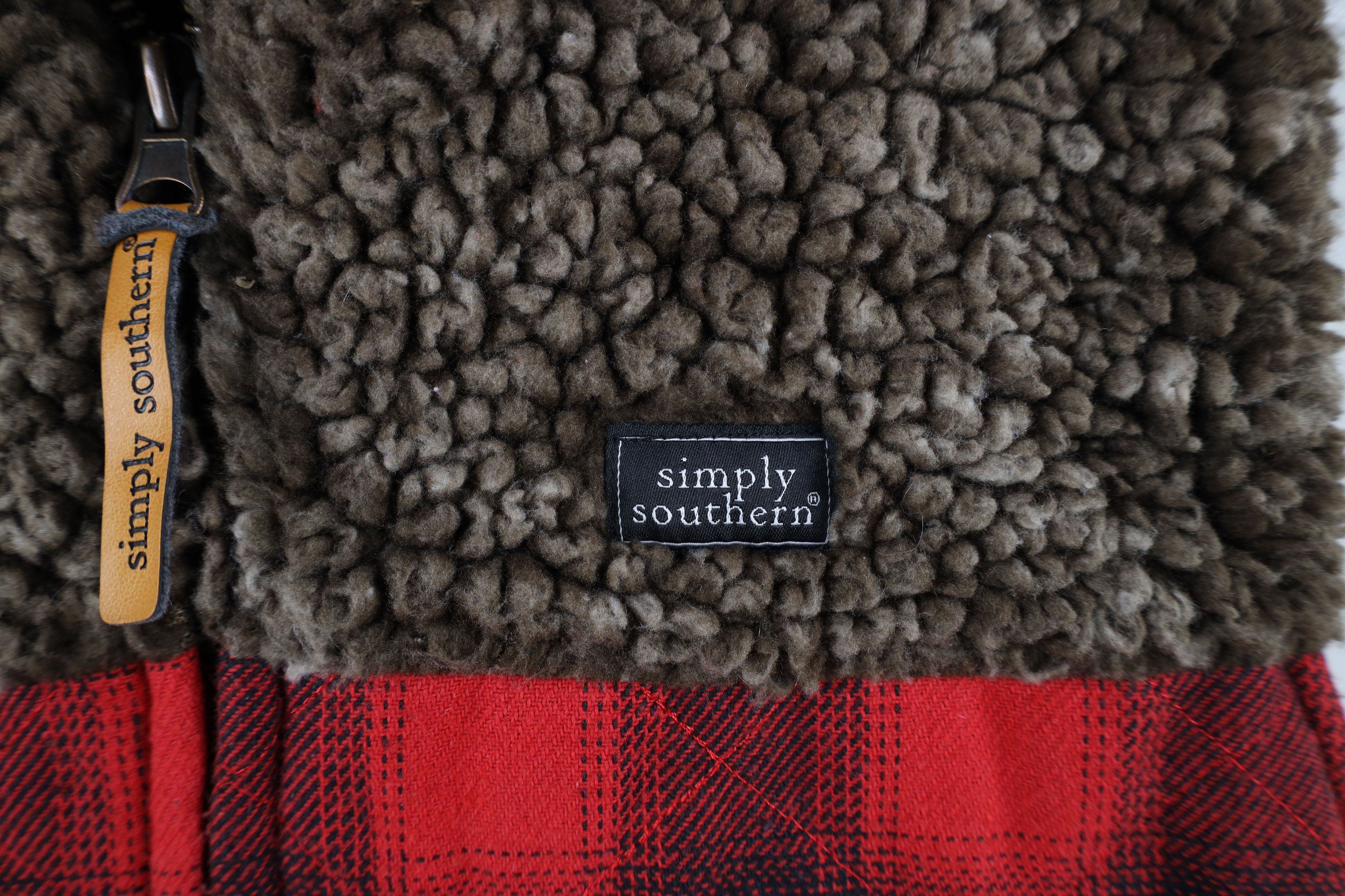 Vintage Simply Southern Fleece Quilted Flannel Vest Jacket Plaid Size M / US 6-8 / IT 42-44 - 4 Thumbnail