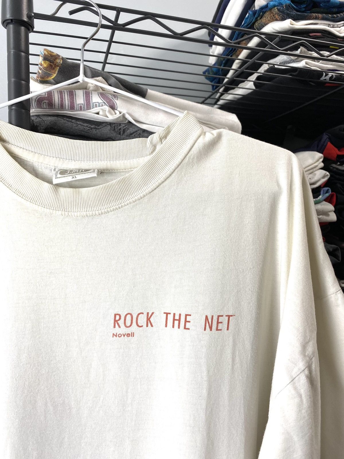 Vintage Vintage 1990’s Rock The Net Novell Band T Shirt Size US XL / EU 56 / 4 - 3 Thumbnail