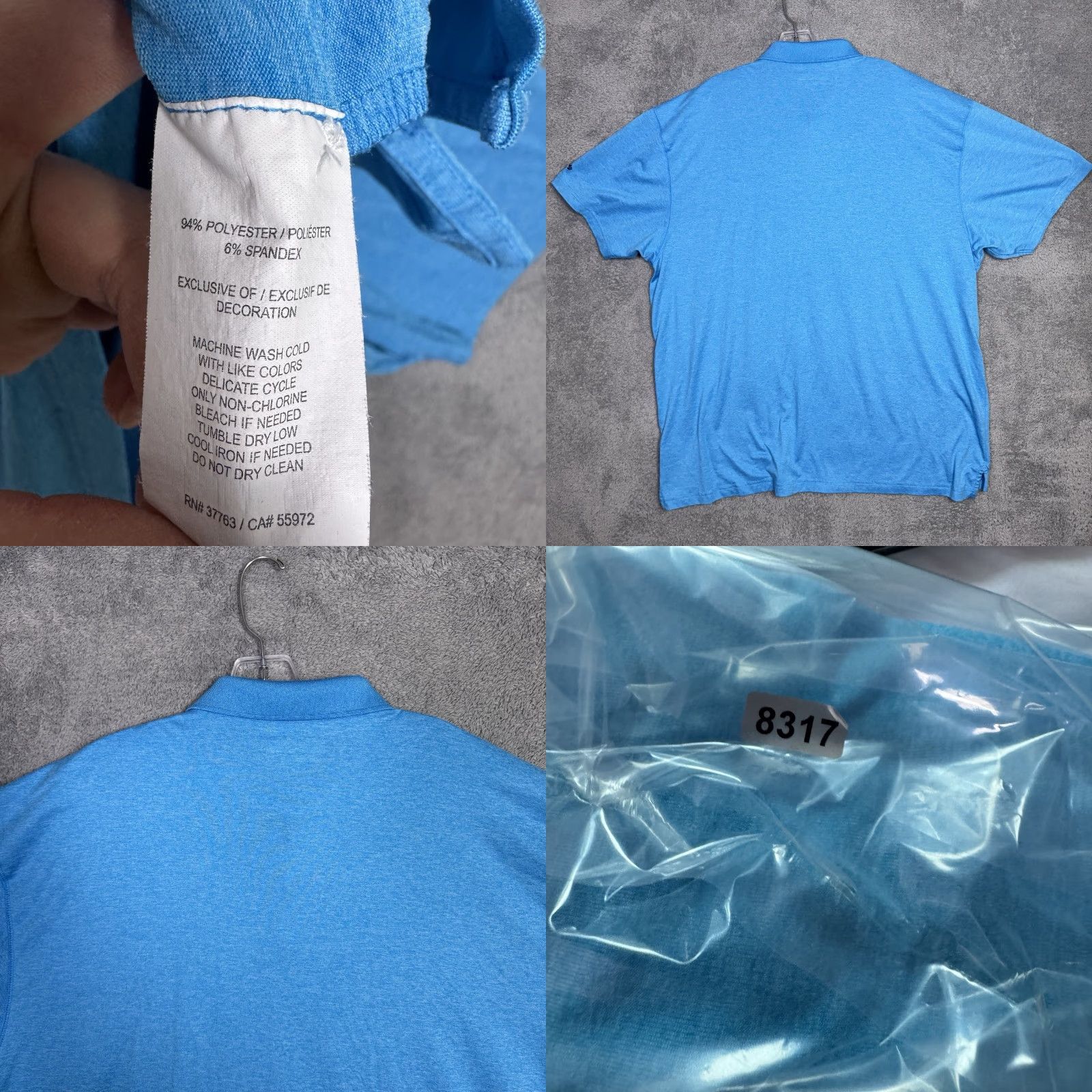 Callaway Callaway Opti Dri Polo Men 2XL Swing Tech Heather Blue Wicking Lightweight Polo Size US XXL / EU 58 / 5 - 8 Thumbnail
