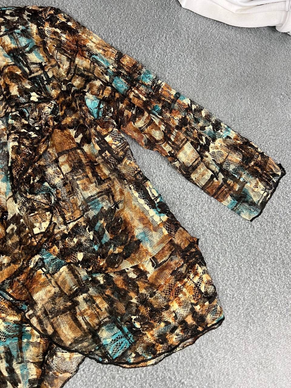 Japanese Brand Avant Garde Y2K Floral Design Blouse Size M / US 6-8 / IT 42-44 - 4 Thumbnail
