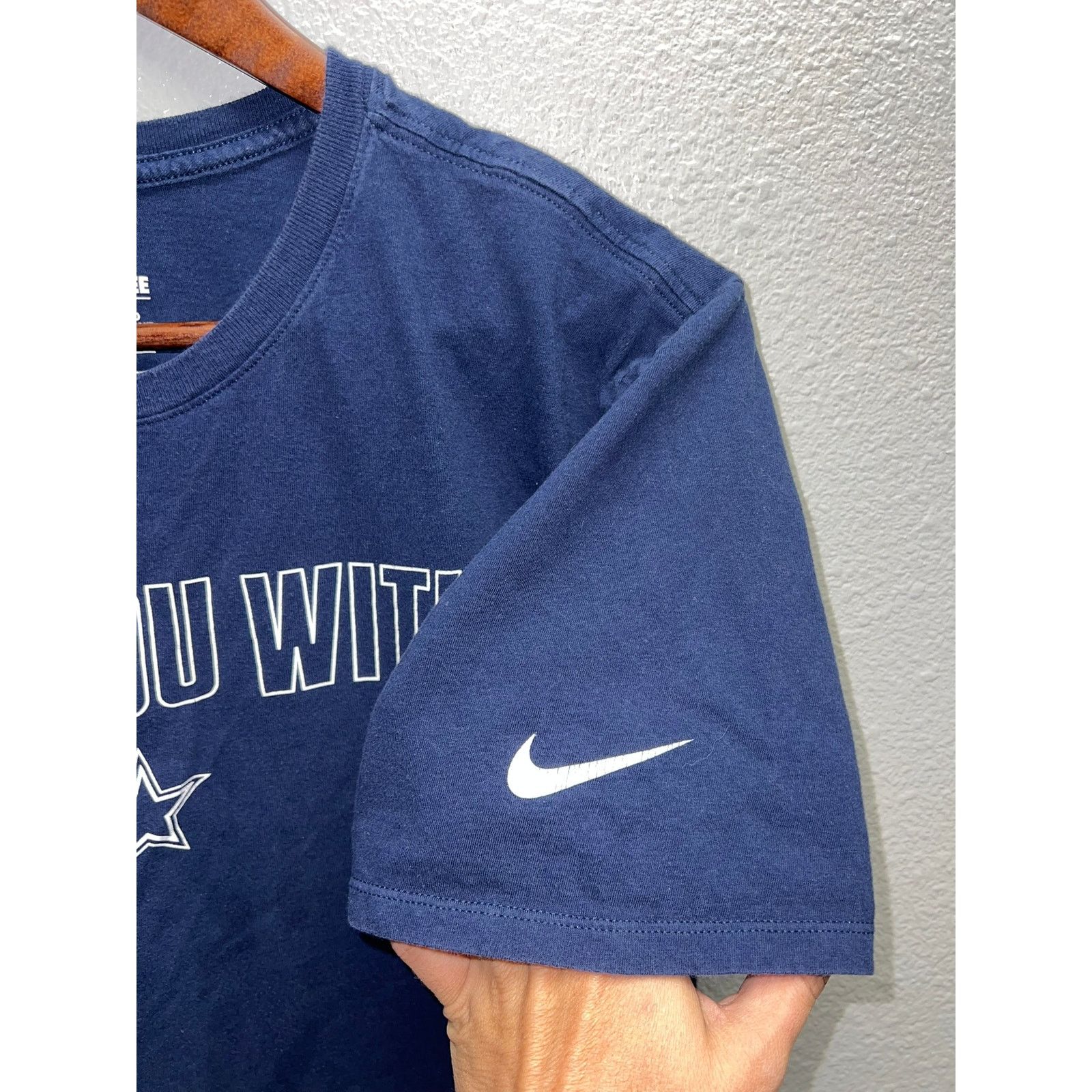 Vintage Womens Nike Dallas Cowboys Shirt Who You With Blue NFL Large Size L / US 10 / IT 46 - 4 Thumbnail