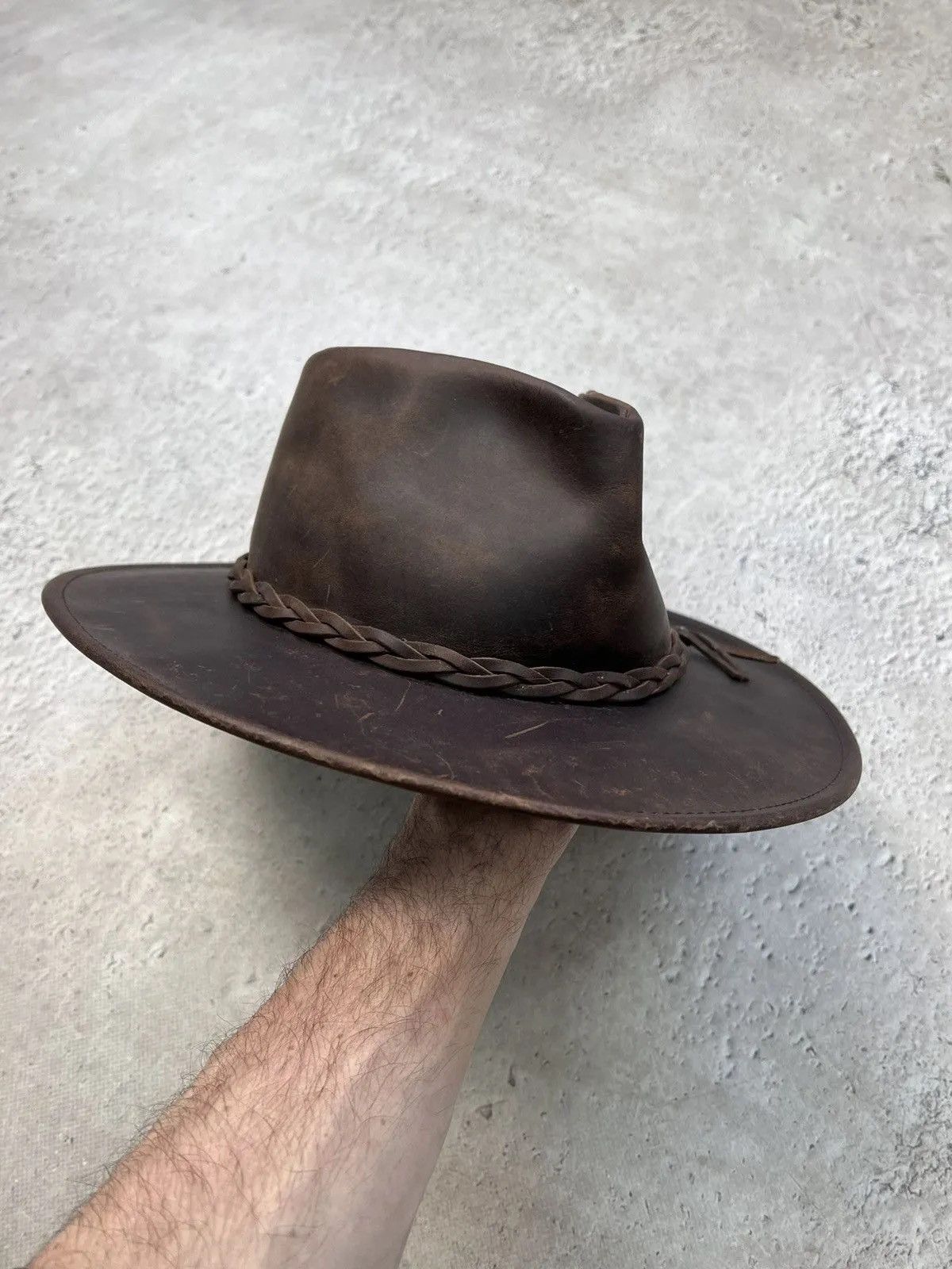 Western Rise Vintage western leather cowboy hat Lagomarsino y2k Size ONE SIZE - 5 Thumbnail