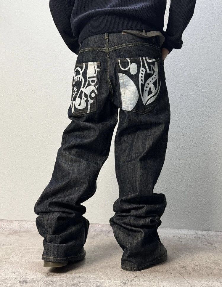 Pre-owned Hysteric Glamour X If Six Was Nine Baggy Ed Hardy Style Balenciaga Style Cargo Jnko Vintage In Black