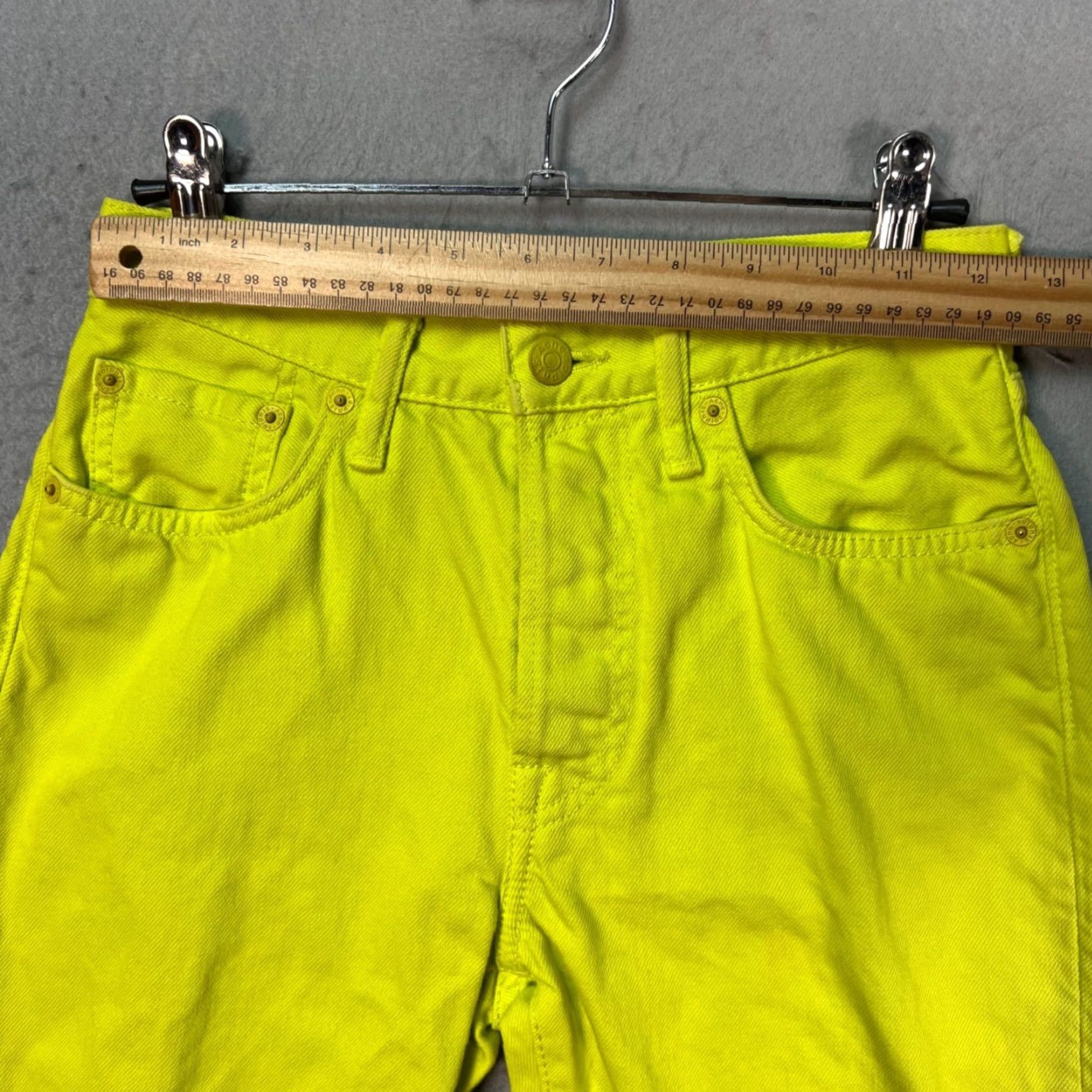 Acne Studios Acne Studios Jeans 1997 Reactive Dye Lime Green High-Waist Womens 24 Straight 5-Pocket Denim Cotton Vintage? No Size 42" / US 20 - 6 Thumbnail