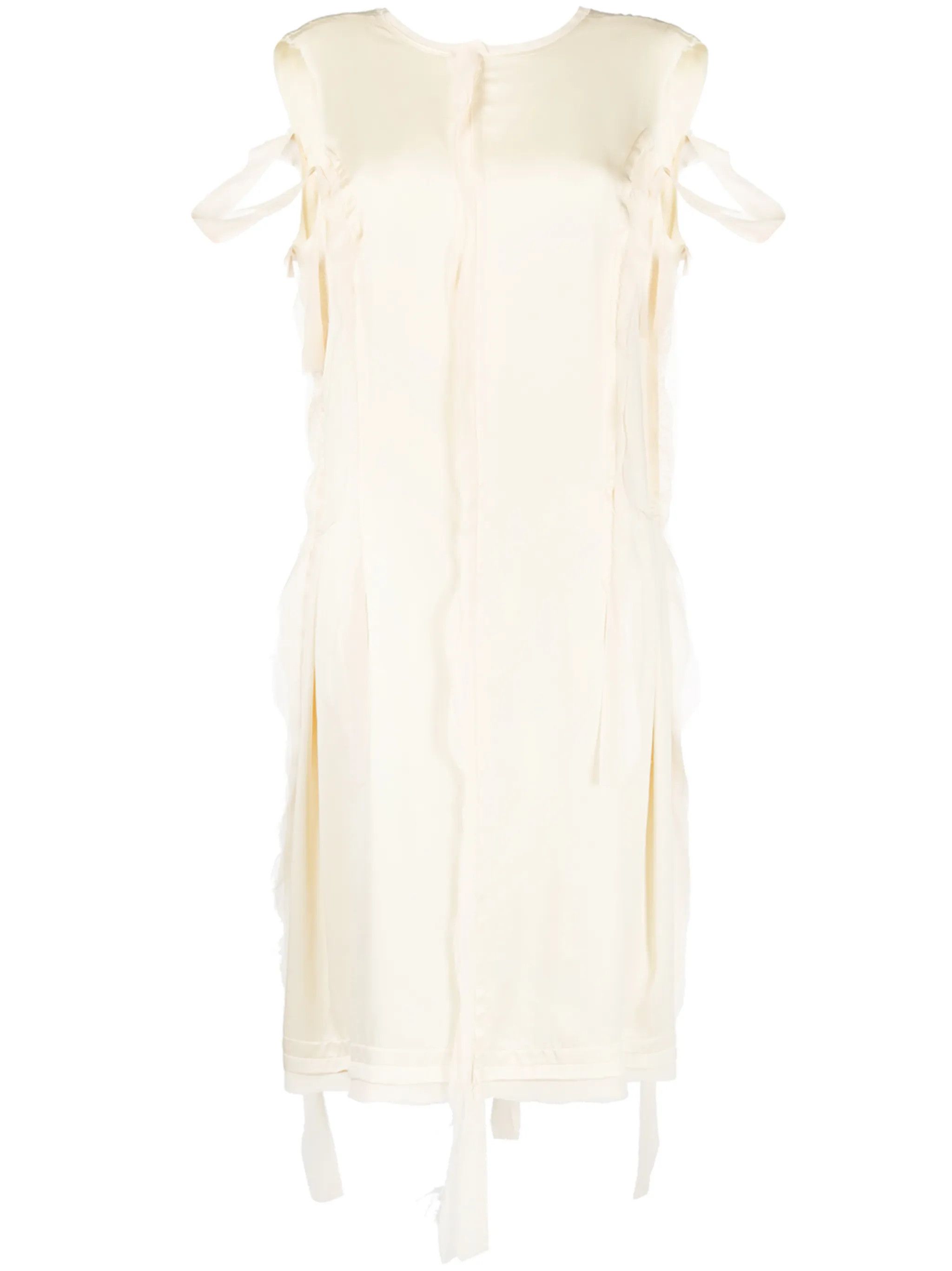 Maison Margiela o1y0625 Midi Dress in Beige Size S / US 4 / IT 40 - 1 Thumbnail