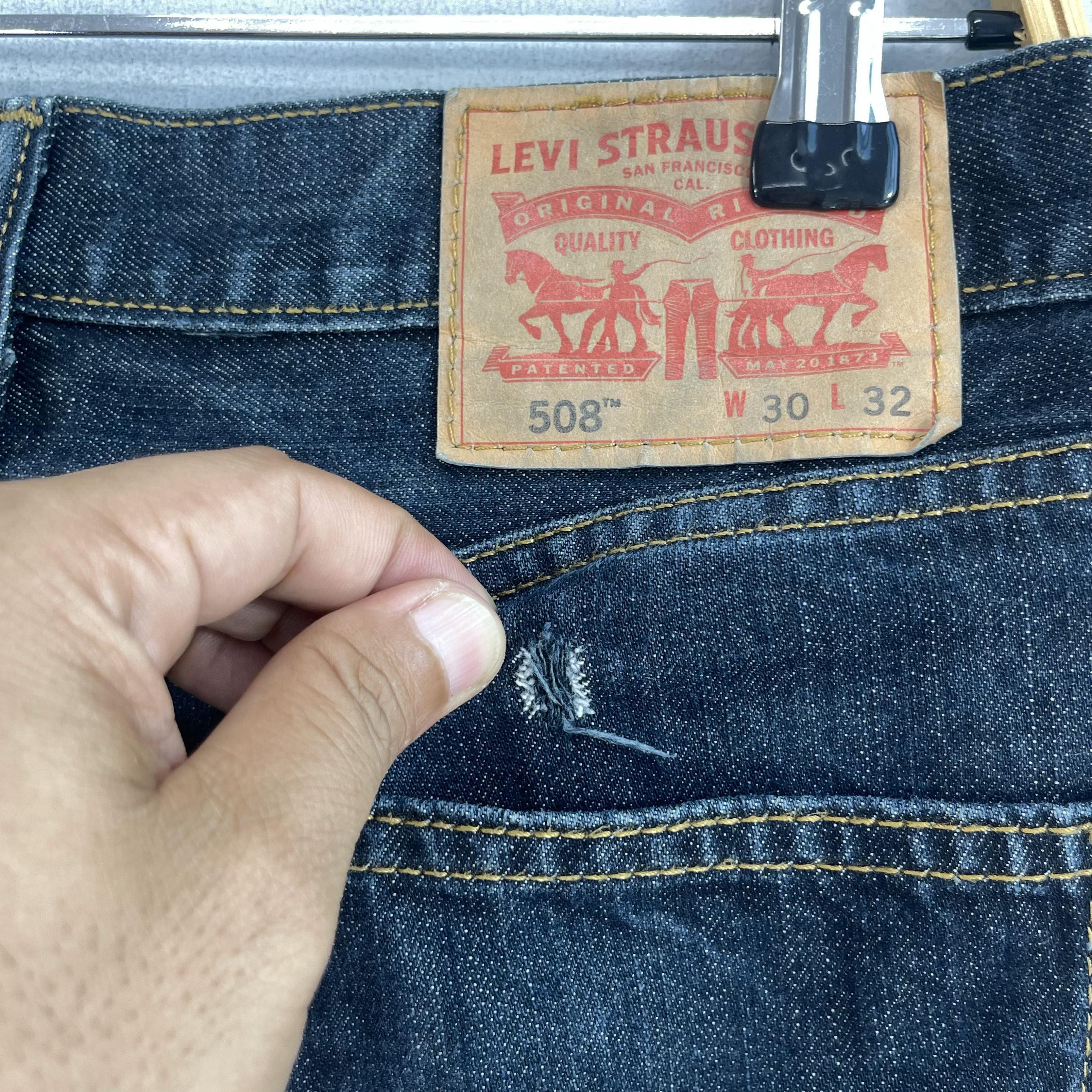 Levi's W31 L30 Distressed Levis 508 Regular Fit Tapered Jeans Size US 31 - 8 Thumbnail