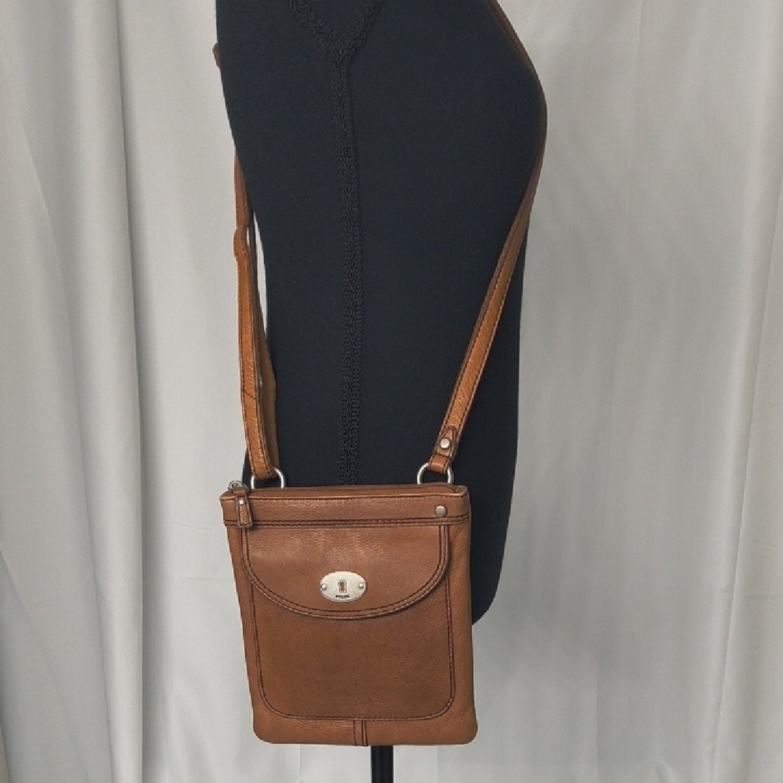 Fossil Vintage Fossil Brown Leather Crossbody Bag Size ONE SIZE - 11 Thumbnail
