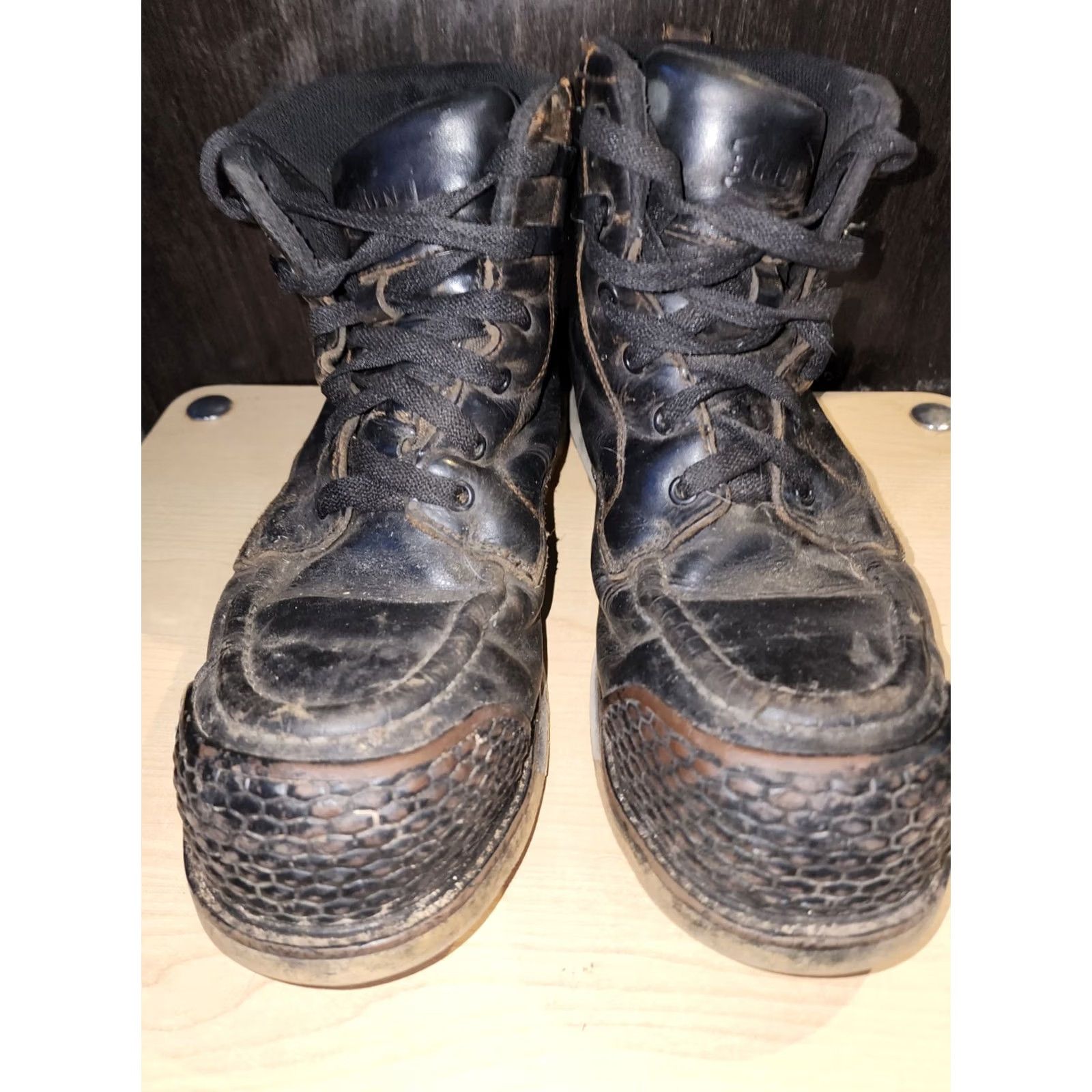 Vintage Brunt Boots Workwear The Marin Mens 11.5 Black Leather Waterproof Comp Toe Work Boots Size US 12 / EU 45 - 2 Thumbnail