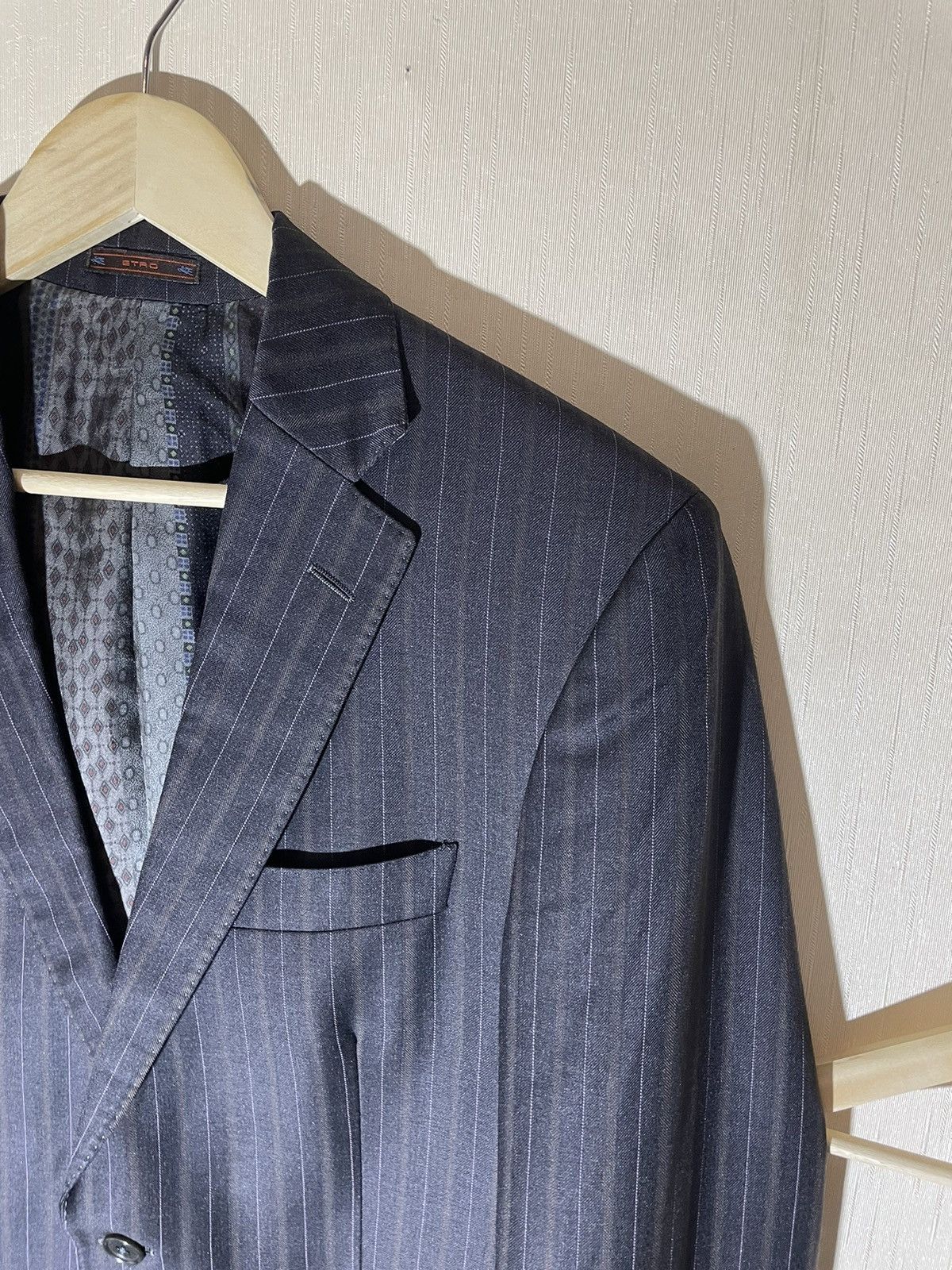 Etro × Vintage Etro vintage streetwear wool blazer Size 50S - 2 Thumbnail