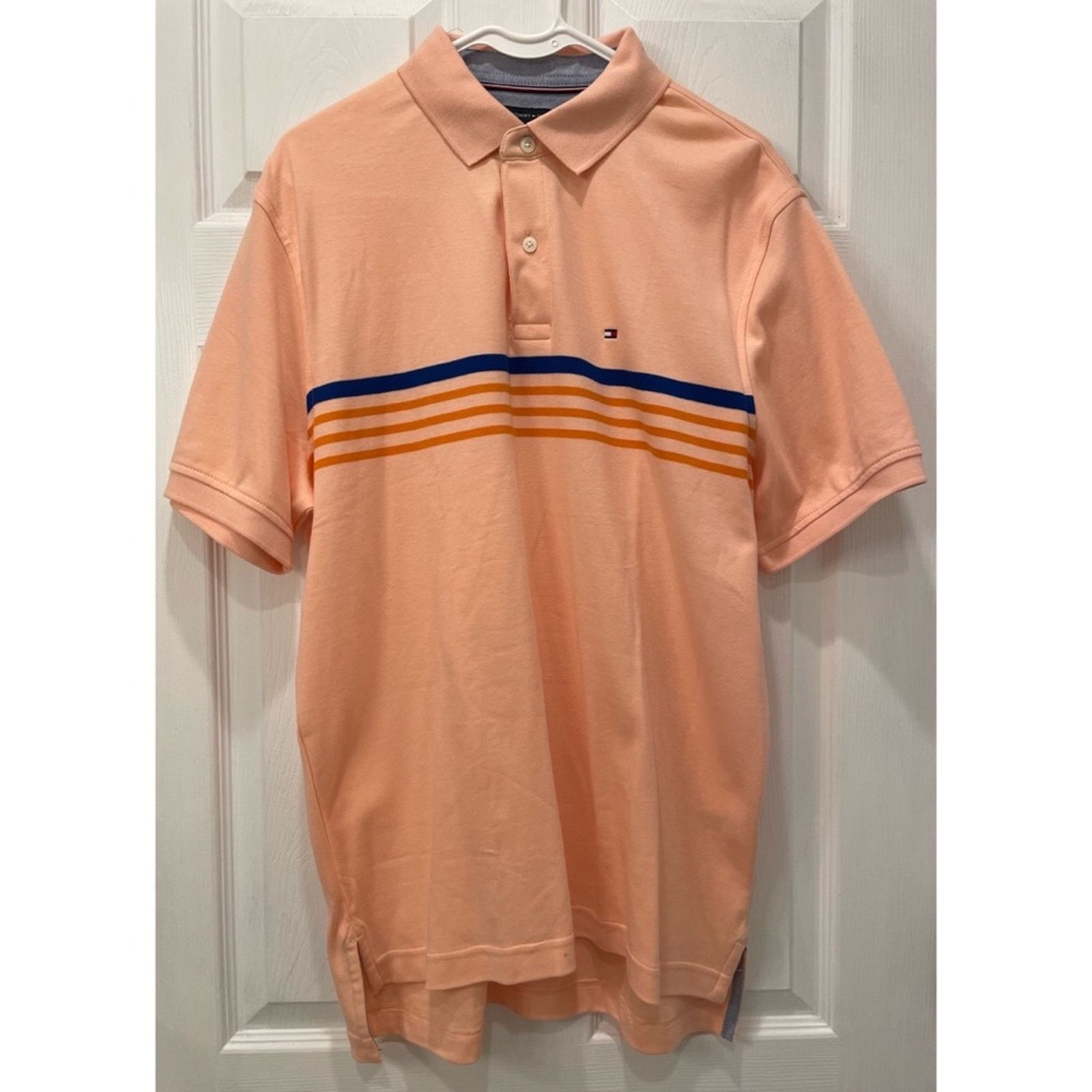 Tommy Hilfiger Tommy Hilfiger Classic-Fit TH Luxe Roxbury Stripe Polo M Size US M / EU 48-50 / 2 - 1 Thumbnail