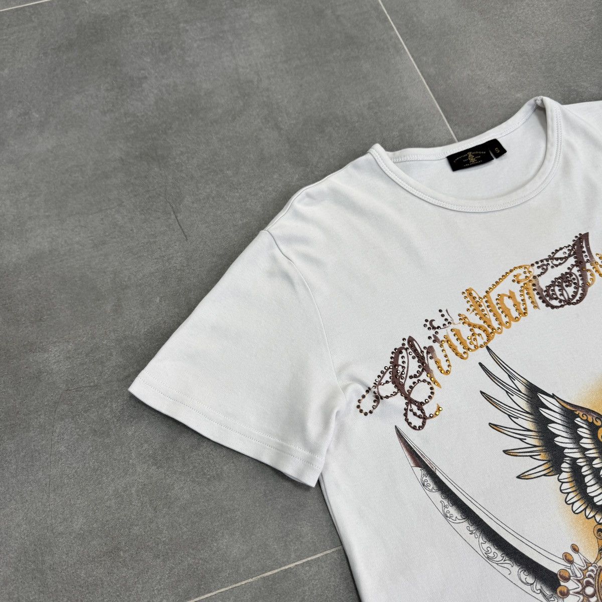 Ed Hardy Christian Audigier Los Angeles Tattoo Grenade Y2K T-Shirt Size S / US 4 / IT 40 - 3 Thumbnail