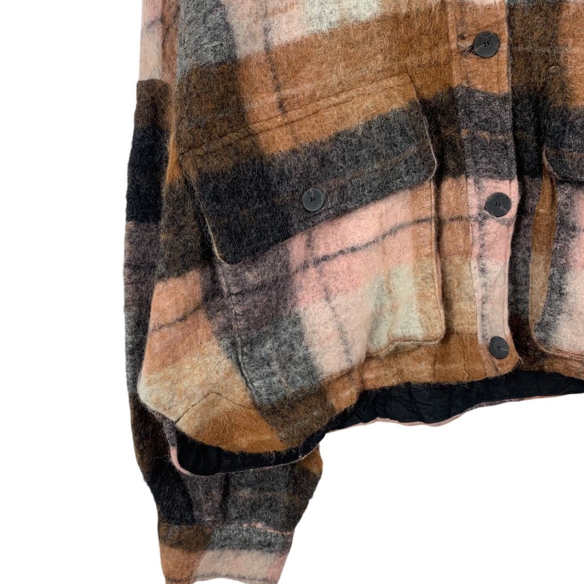 Zara ZARA Casualwear Designer Checkered Wool Crop Sweater Jacket Size L / US 10 / IT 46 - 5 Thumbnail