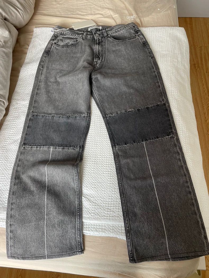 Our Legacy Our Legacy Black and gray patchwork jeans with double ring Size US 32 / EU 48 - 4 Thumbnail