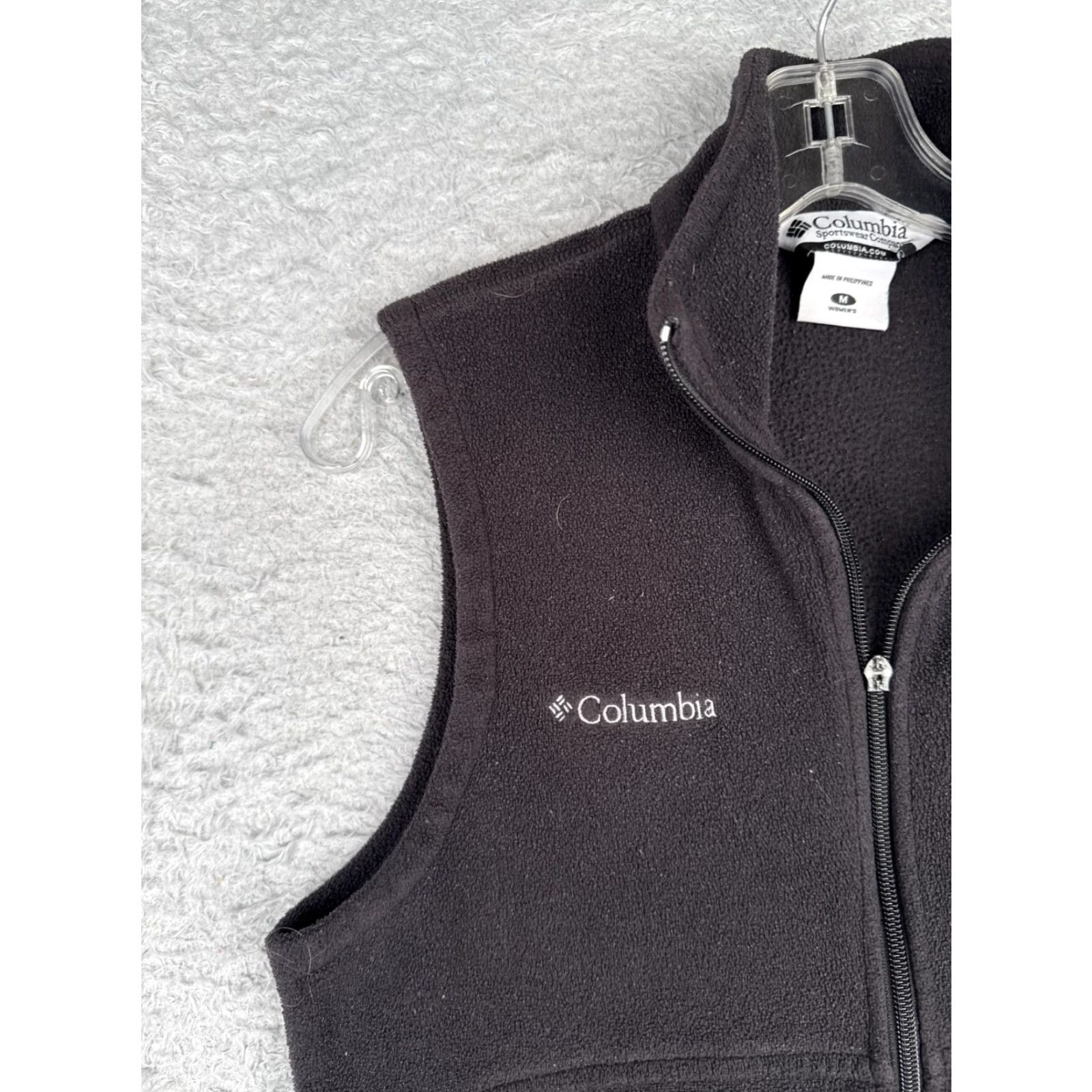 Vintage VINTAGE Columbia Vest Womens M Black Polyester Fleece Full Zip Mock Neck Jacket Size M / US 6-8 / IT 42-44 - 3 Thumbnail