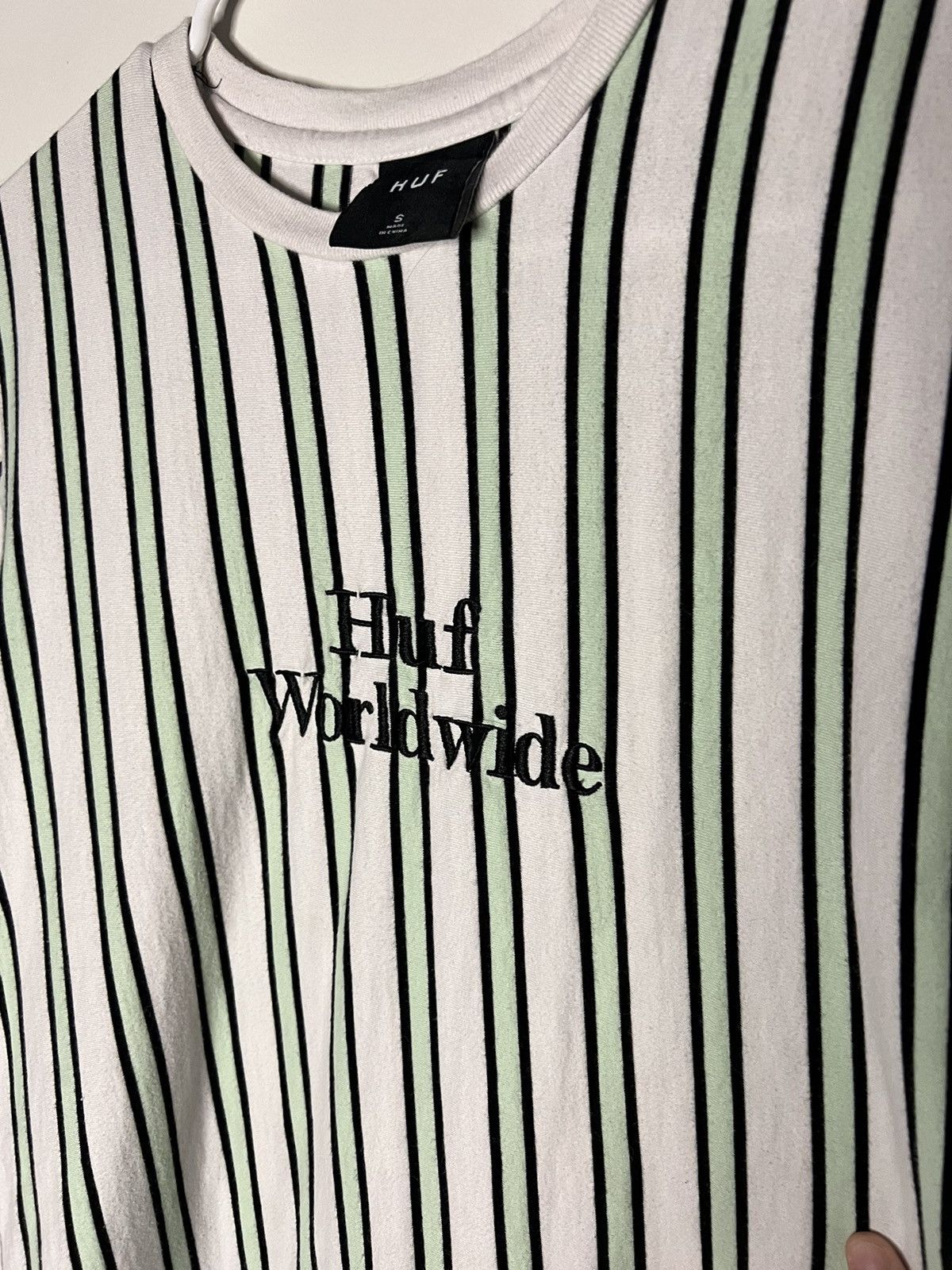 Huf × Vintage Vintage Huf Striped Embroidered Shirt Size US S / EU 44-46 / 1 - 3 Thumbnail