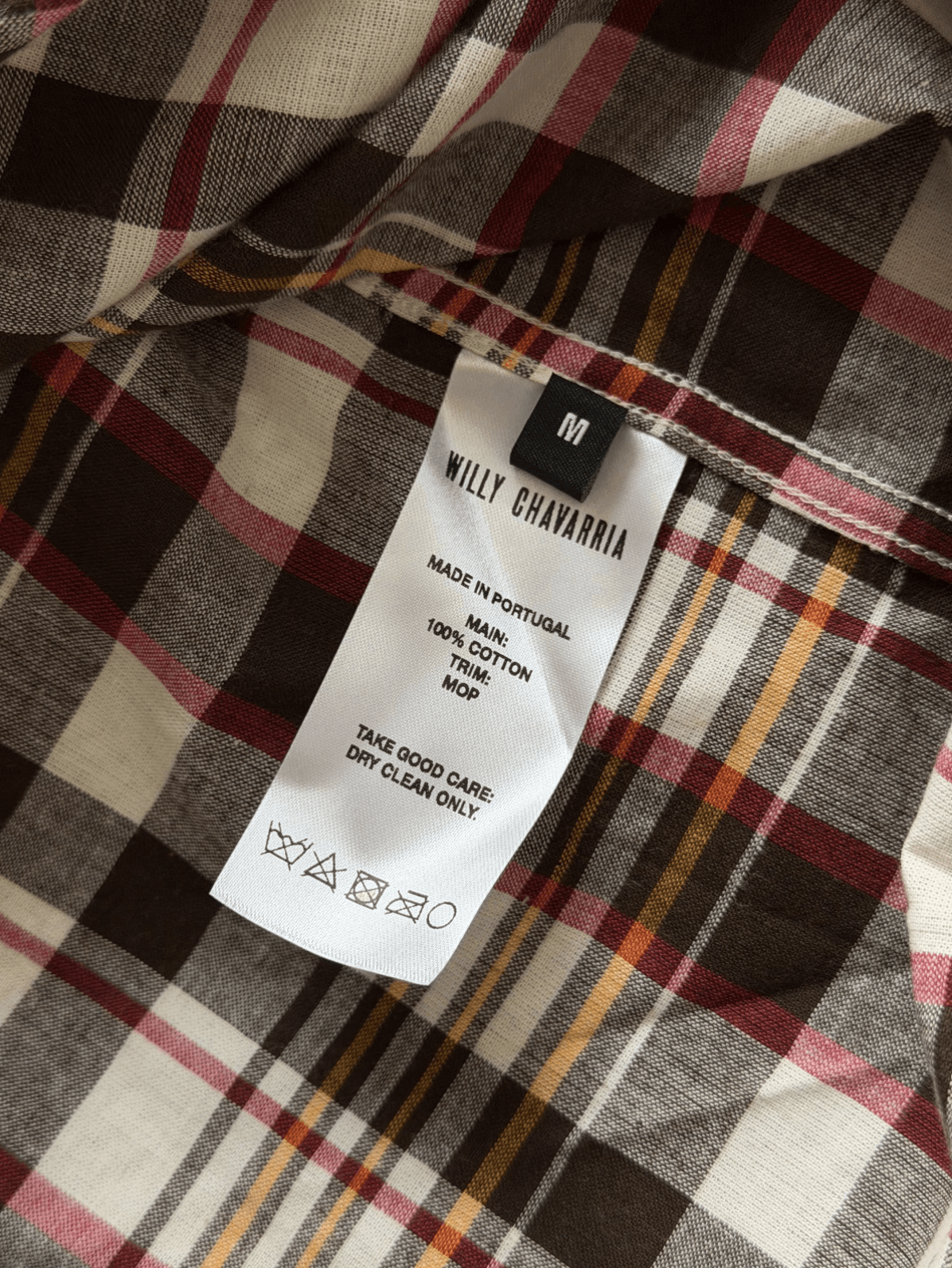 Willy Chavarria Willy Chavarria Hacienda Button Up Shirt in Brown Check Size US M / EU 48-50 / 2 - 9 Thumbnail