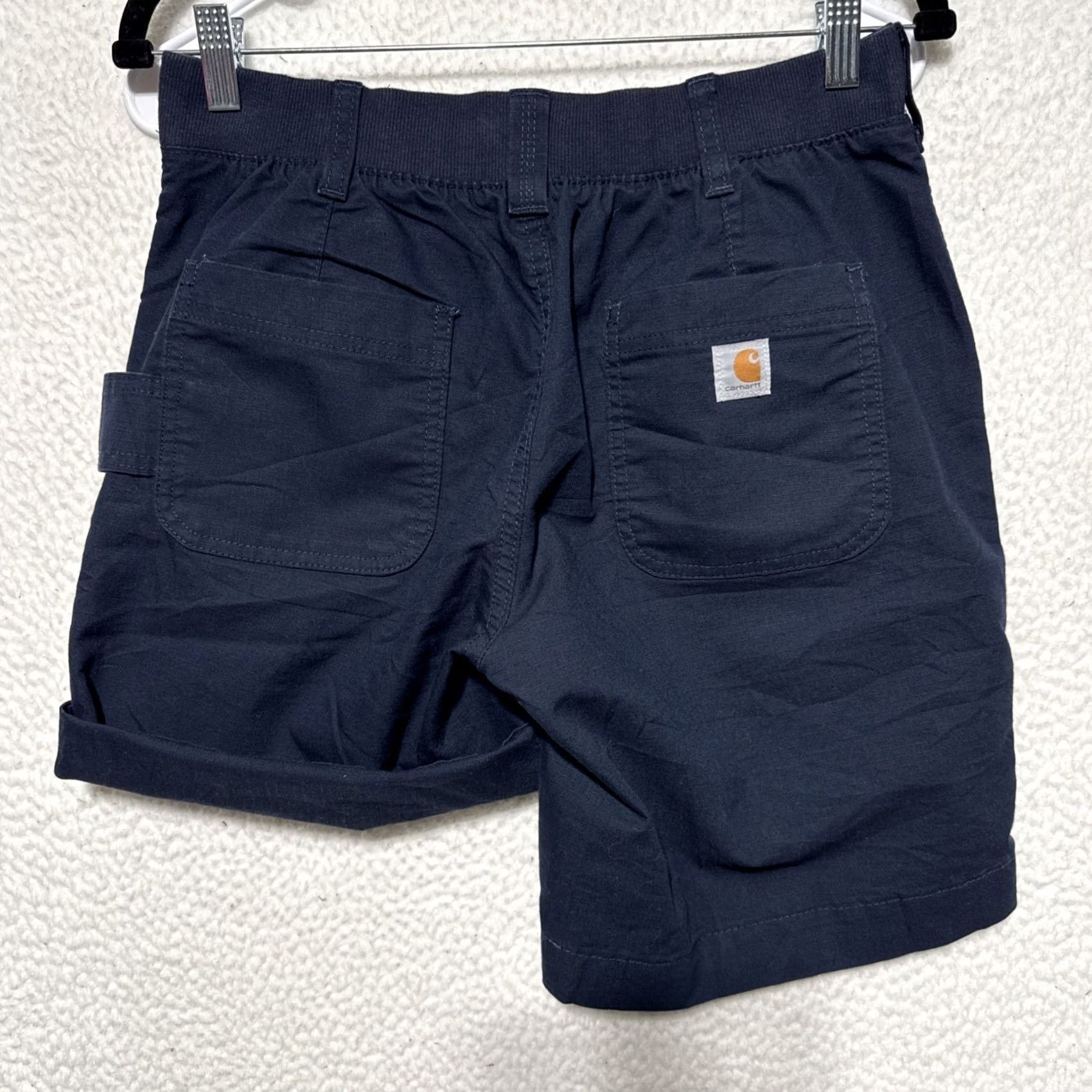 Carhartt Carhartt Work Shorts Women 6 Navy Original Fit Roll Tab Rip-Stop Utility Casual Workwear Everyday 9” Inseam Boys? Size 28" / US 6 / IT 42 - 4 Thumbnail