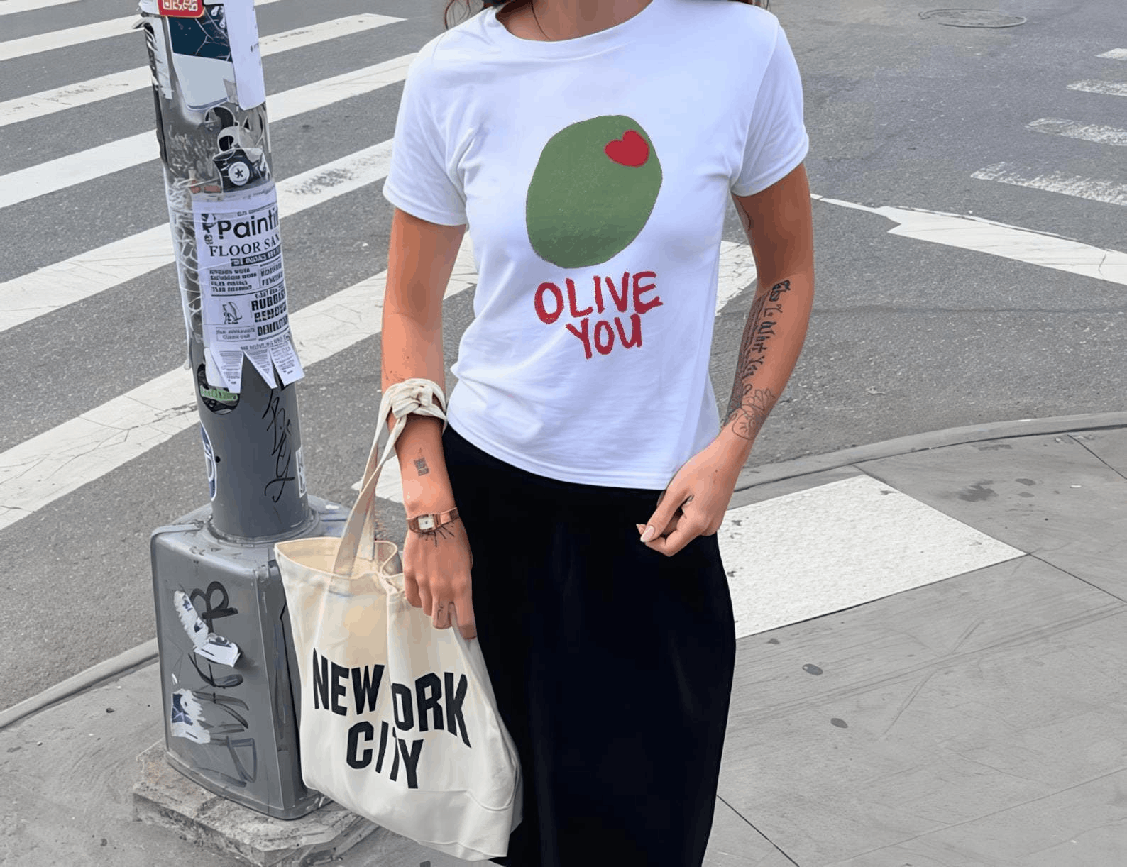 Other Olive You Women’s Baby Tee Size S / US 4 / IT 40 - 1 Thumbnail