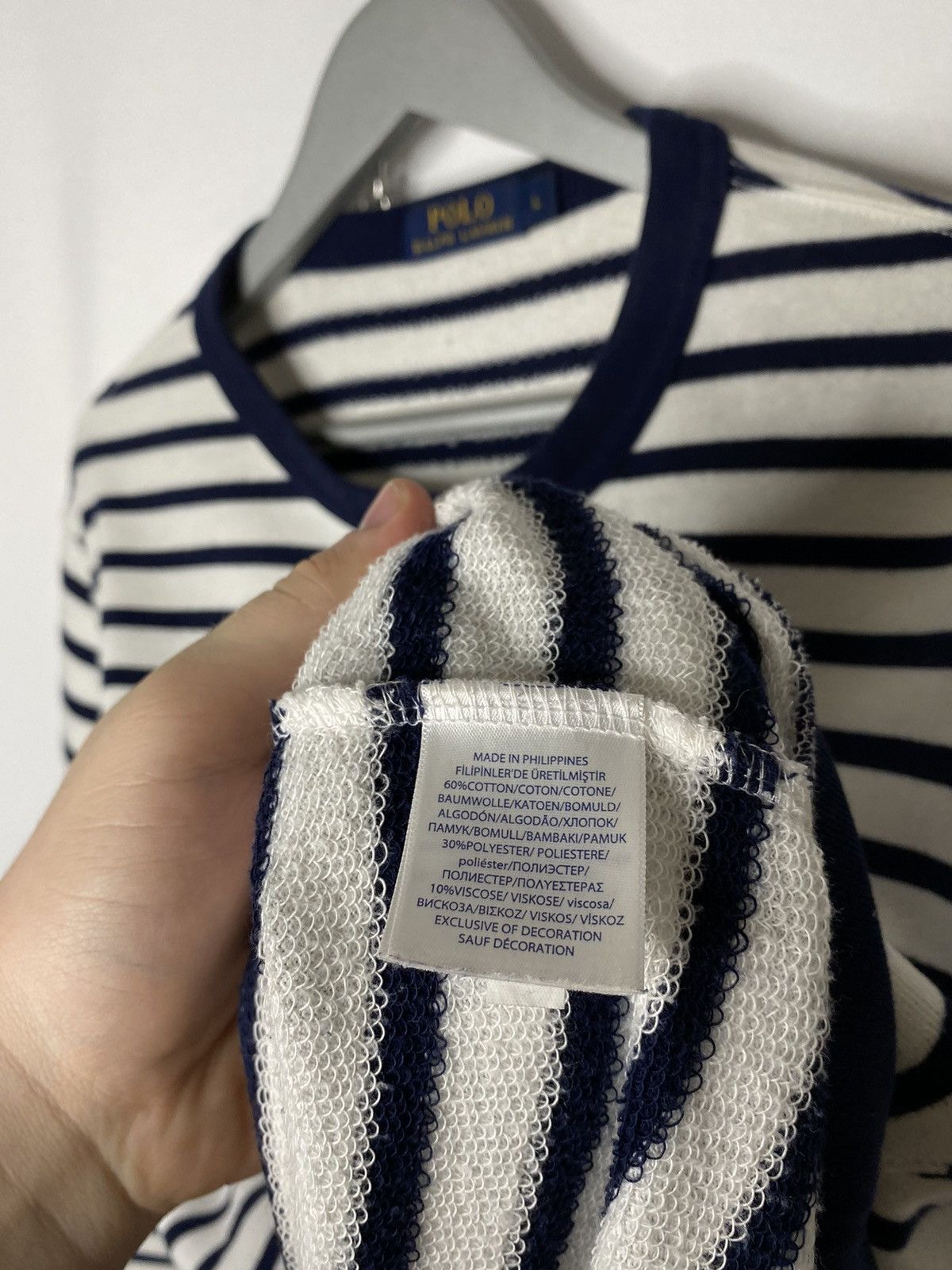 Vintage Vintage Polo Ralph Lauren Striped Sweatshirt Pullover Jumper Size US L / EU 52-54 / 3 - 12 Thumbnail