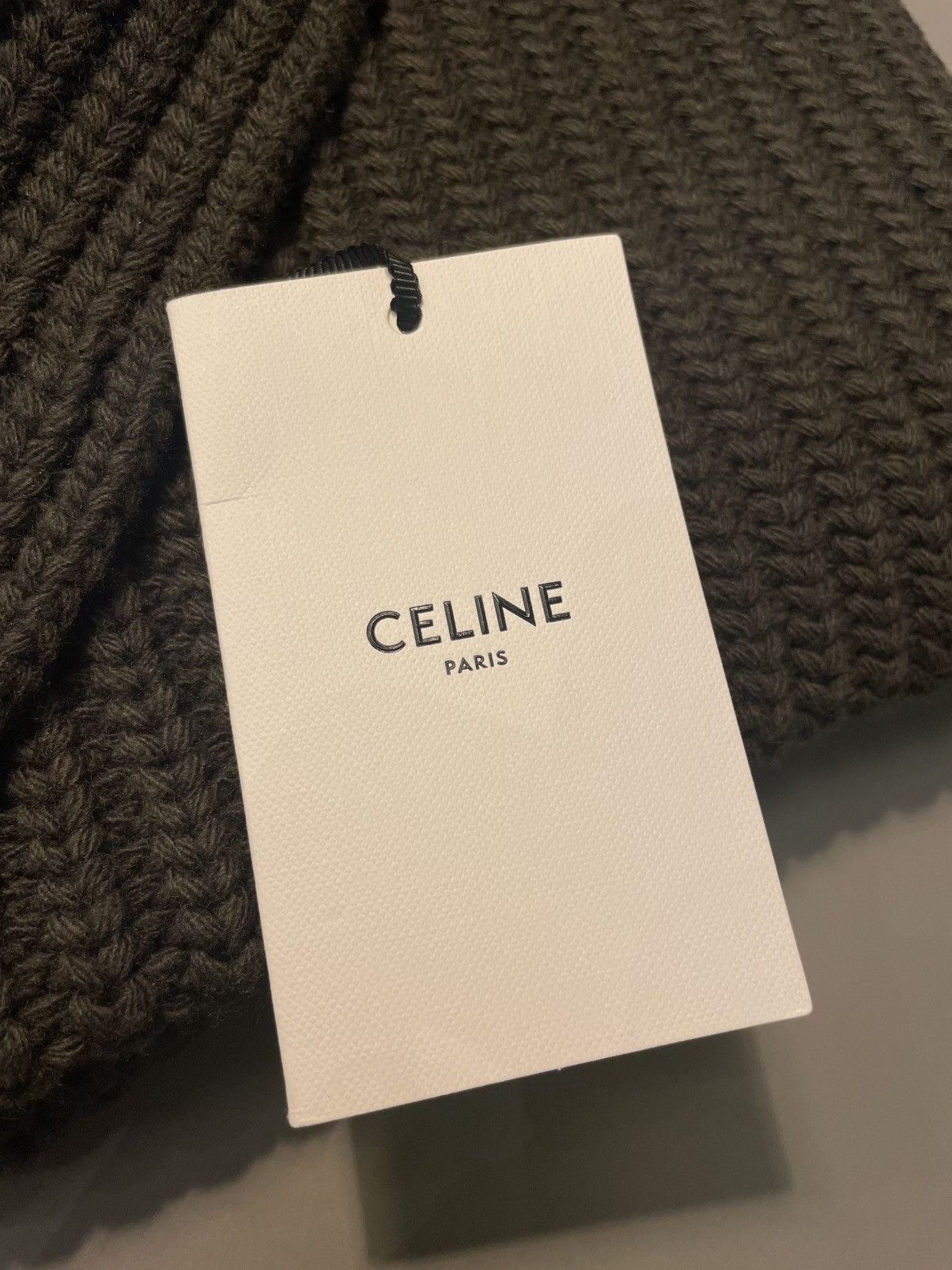 Celine Celine scarf. Wool. Olive Green. Size ONE SIZE - 3 Thumbnail