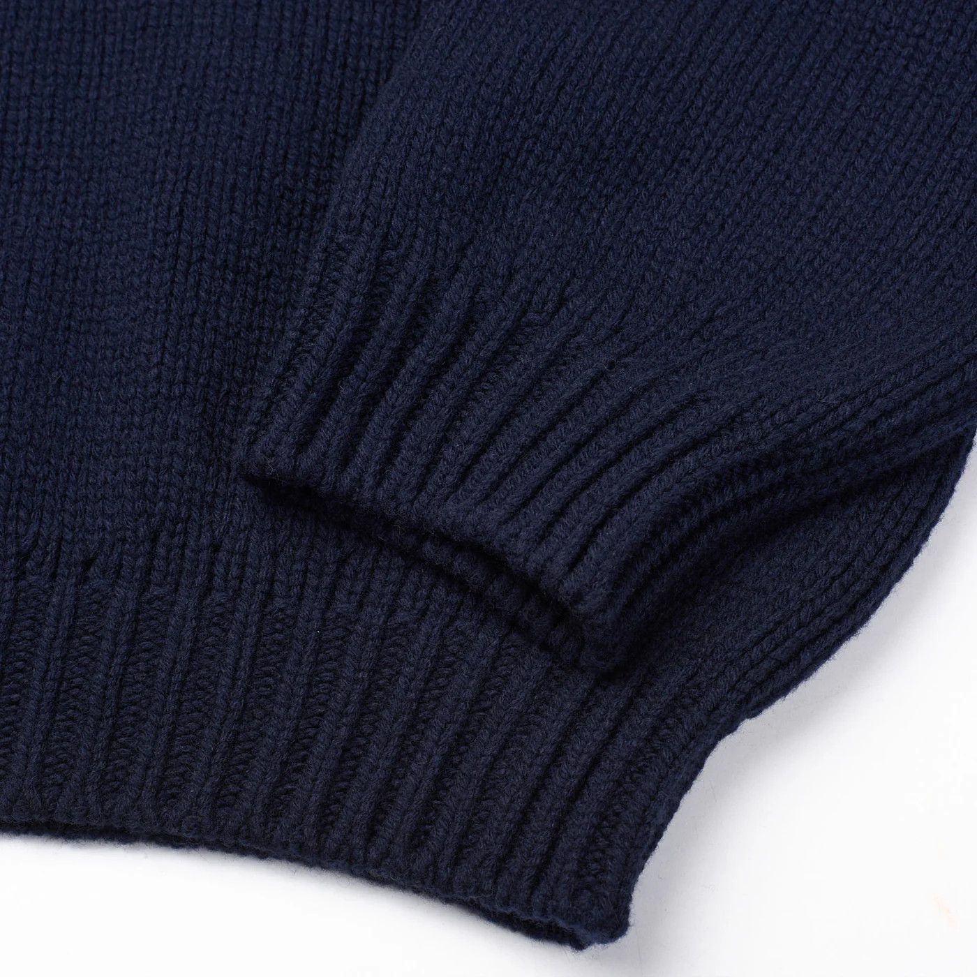 Fear of God FEAR OF GOD Navy Blue Wool Chunky Knit Overlap Sweater Size US L / EU 52-54 / 3 - 5 Thumbnail