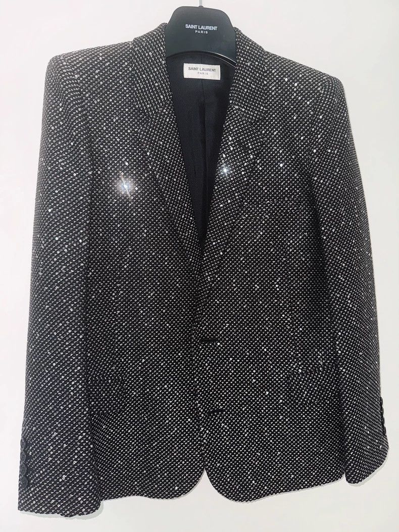 Saint Laurent Paris Saint laurent paris Sequined blazer 2506-Nextarrow Size L / US 10 / IT 46 - 1 Thumbnail