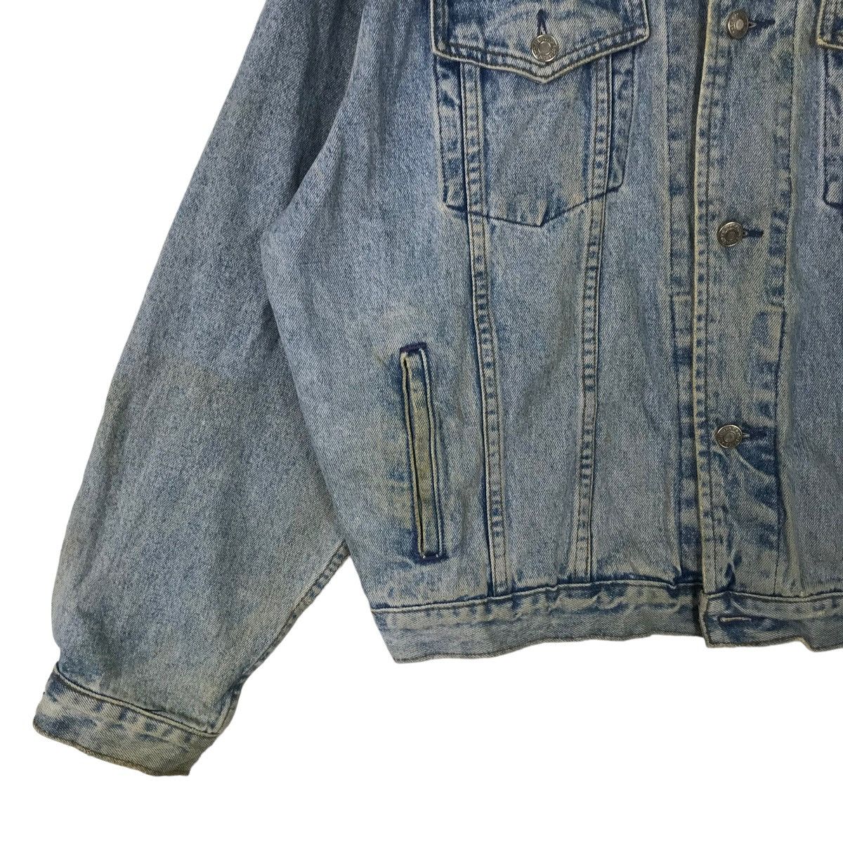 Gap 💥 1990s VINTAGE GAP FLARE DYED DENIM TRUCKER JACKET Size US L / EU 52-54 / 3 - 3 Thumbnail
