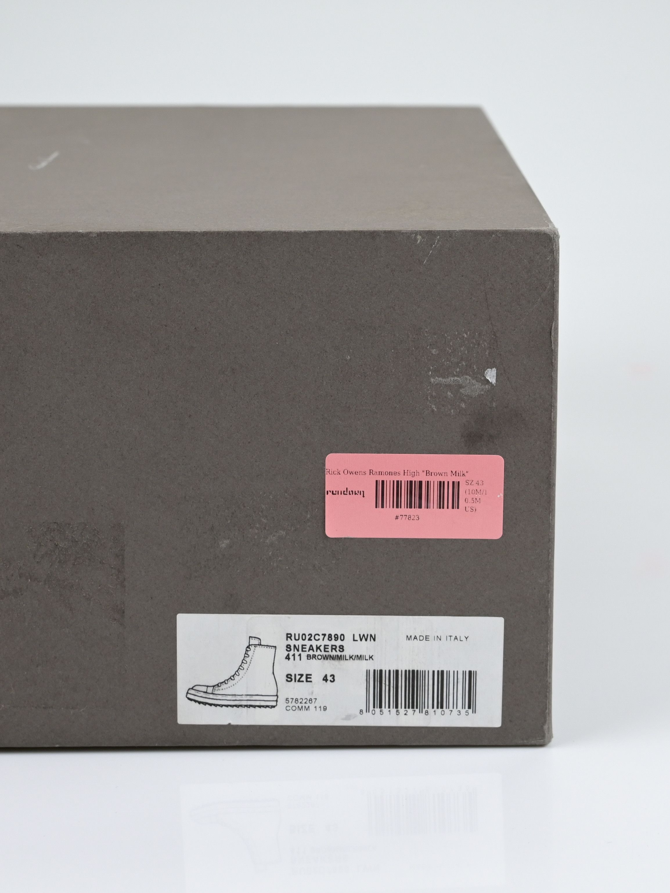 Rick Owens Mainline Leather High Top Ramones Size US 10 / EU 43 - 19 Thumbnail