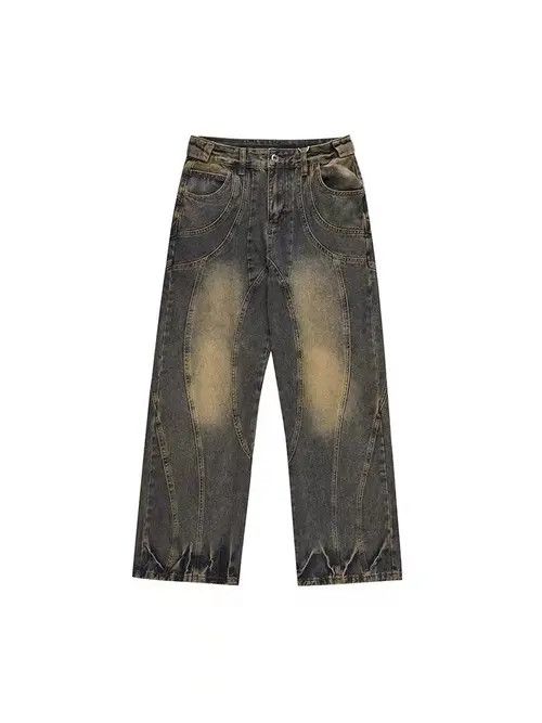 VIBE Vintage straight-leg draped jeans Size US 32 / EU 48 - 1 Thumbnail