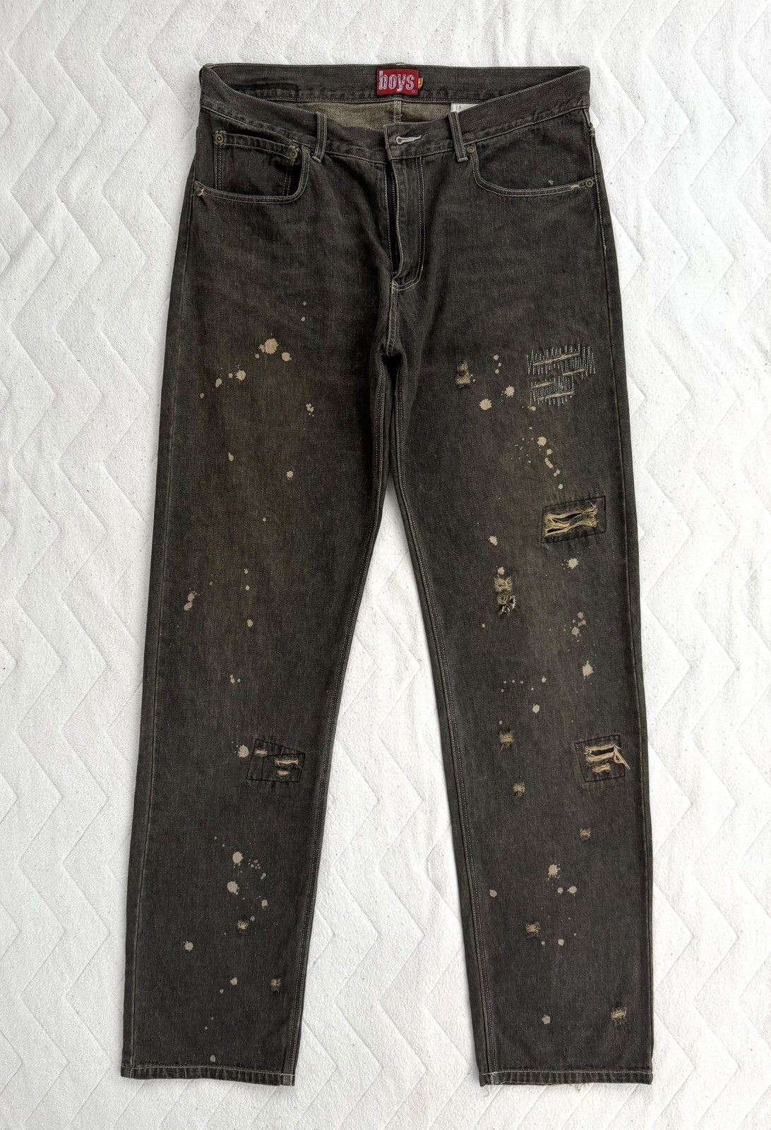 Japanese Brand BA-TSU Distressed Denim Jeans Wash Japanese Paint Splatter Size US 32 / EU 48 - 1 Thumbnail