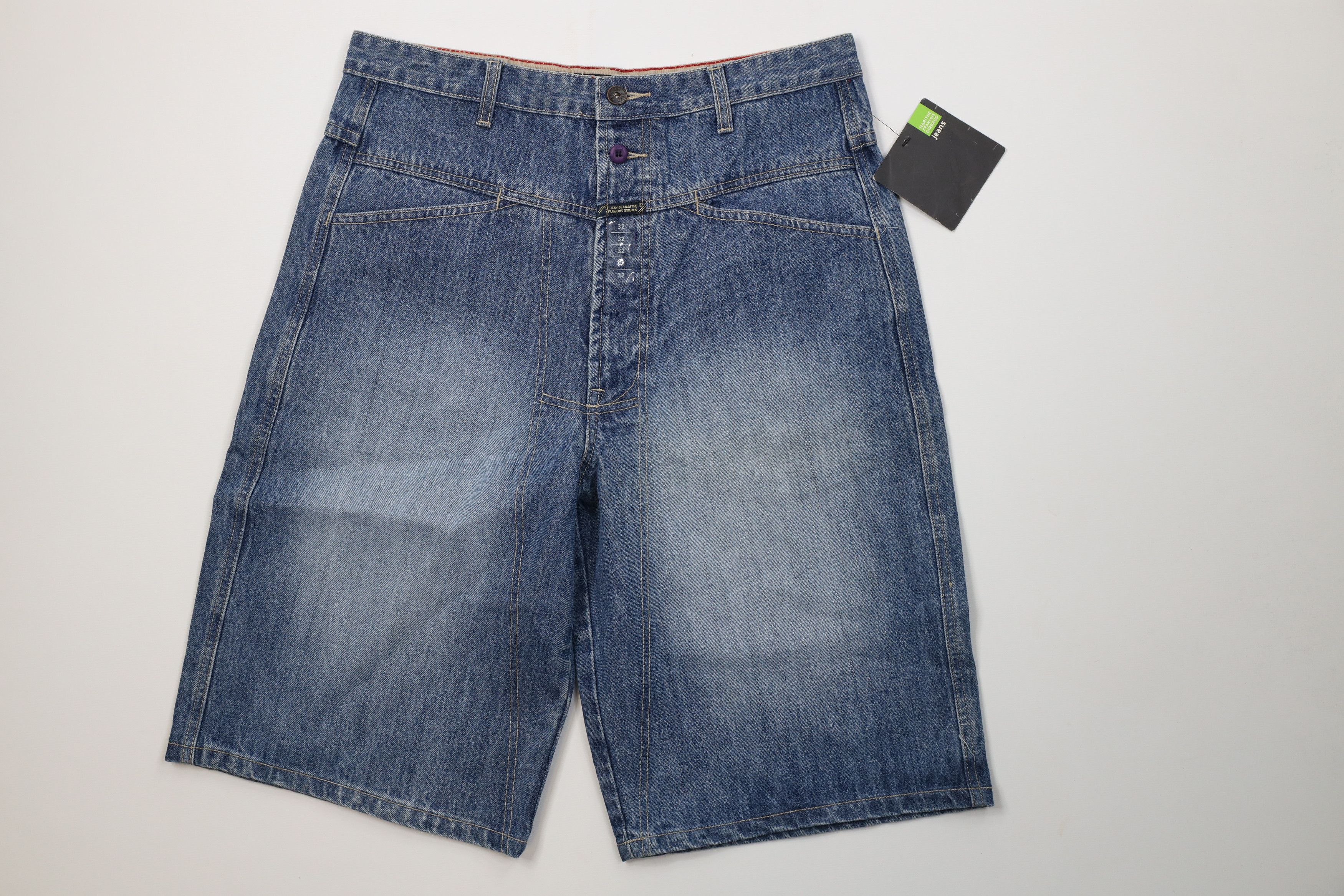 Marithe + Francois Girbaud Deadstock Vintage 90s Marithe Francois Girbaud Shorts Blue Size US 32 / EU 48 - 1 Thumbnail