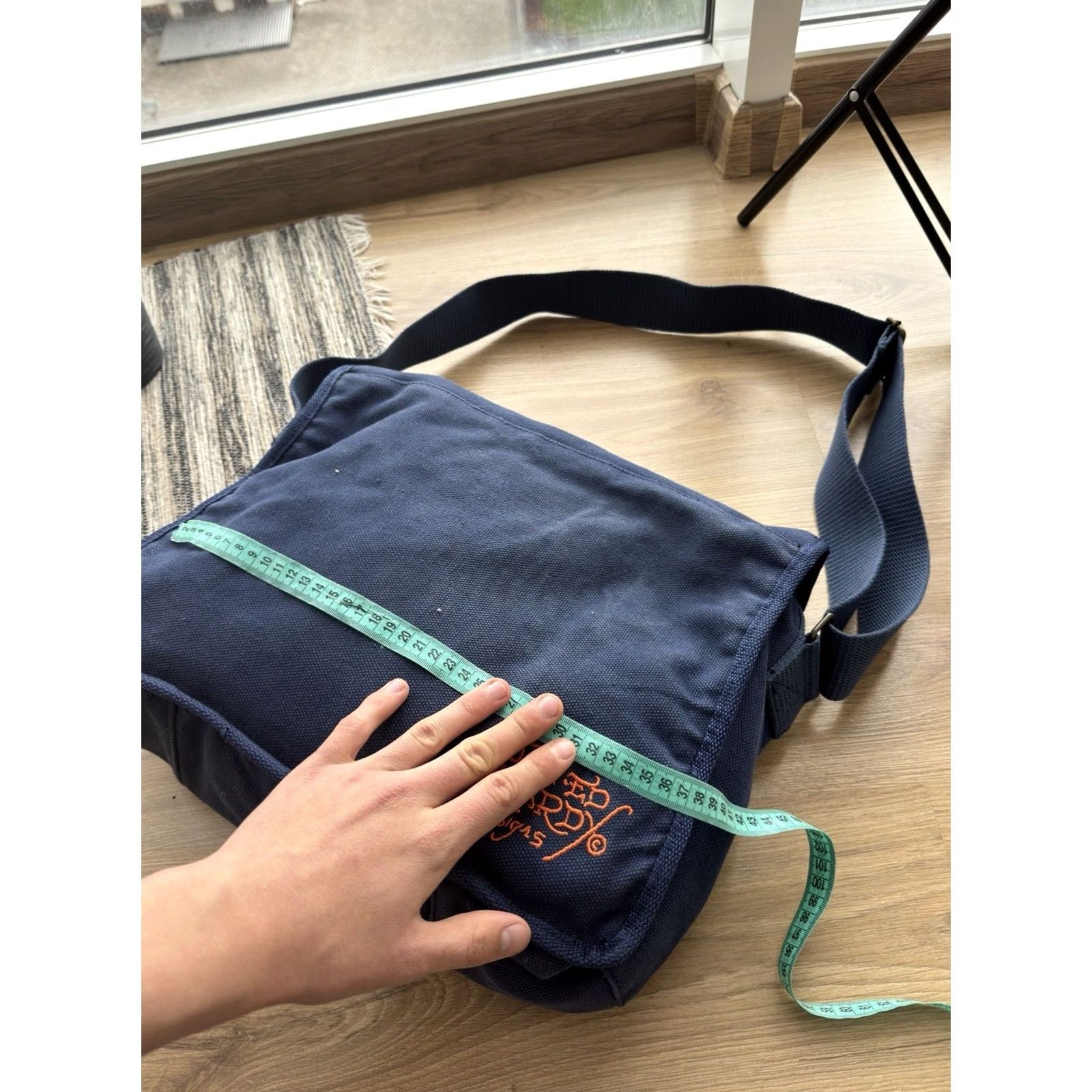 Ed Hardy VINTAGE Ed Hardy By Christian Audigier Shoulder Crossbody Sling Bag Men Medium Blue 90s Army Retro Streetwear Japanesebrand Crossbody Bag Size ONE SIZE - 5 Thumbnail