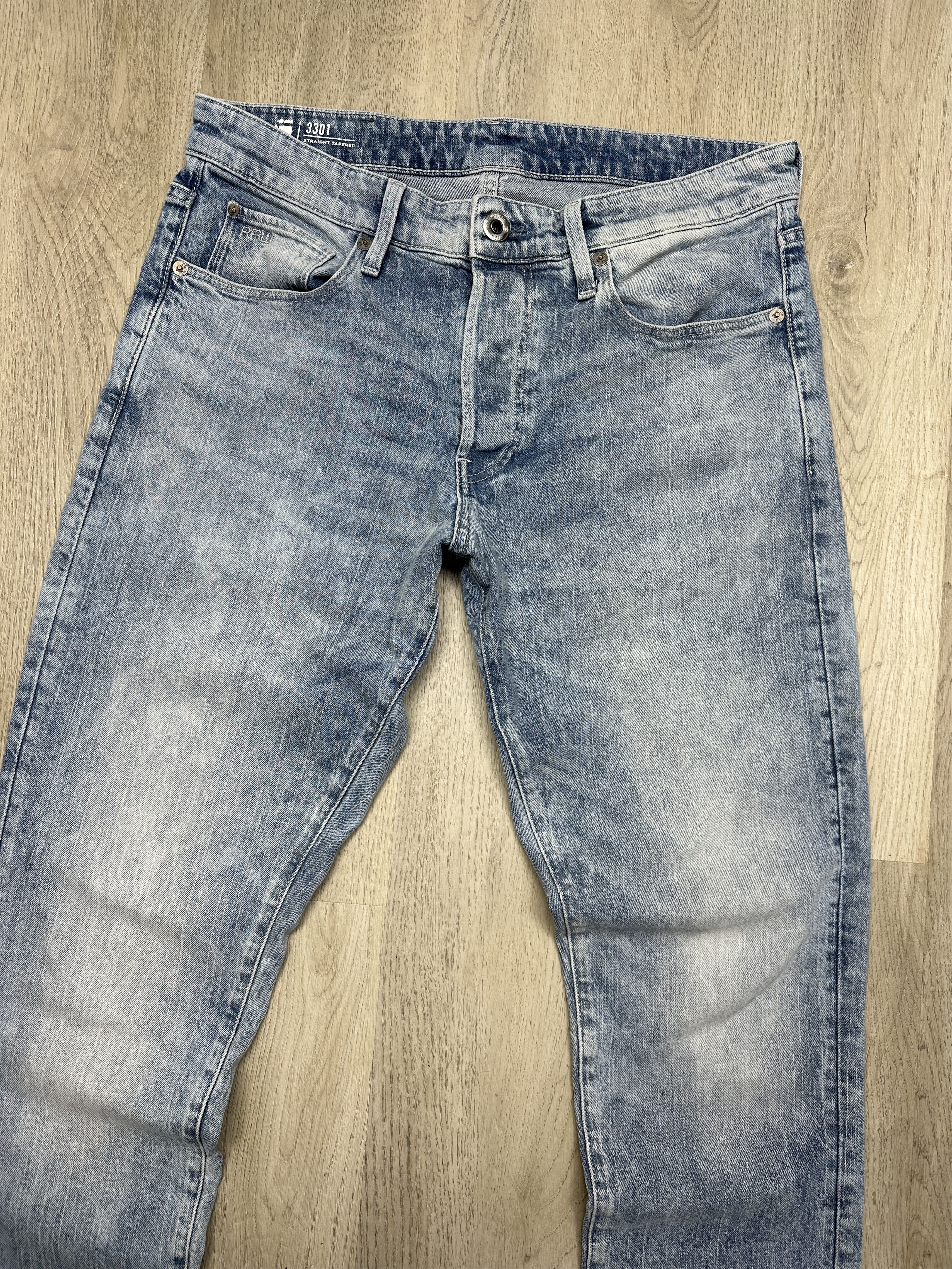 G-Star G Star Raw Mens 3301 Straight Tapered Denim Pants Jeans Size US 31 - 2 Thumbnail