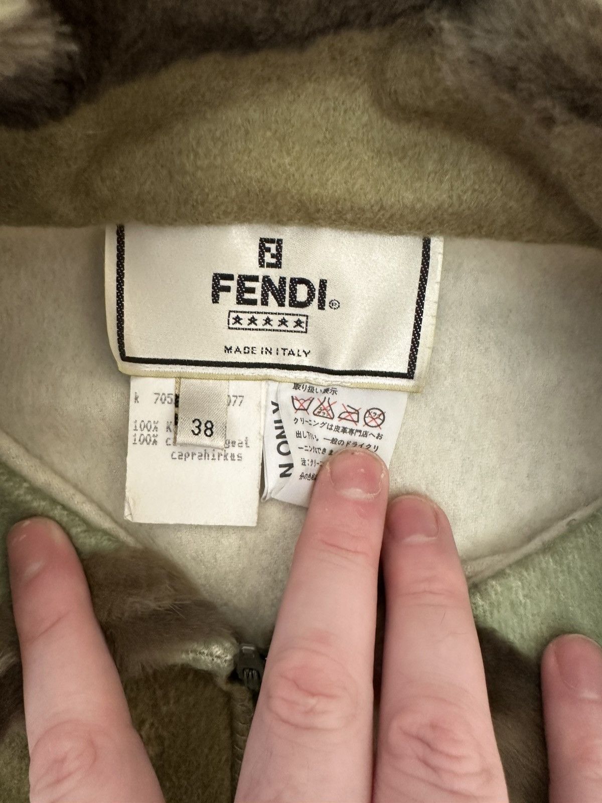 Fendi Archive Fendi Fall 1998 Cashmere Fur Bomber Jacket Lagerfeld Size XS / US 0-2 / IT 36-38 - 3 Thumbnail