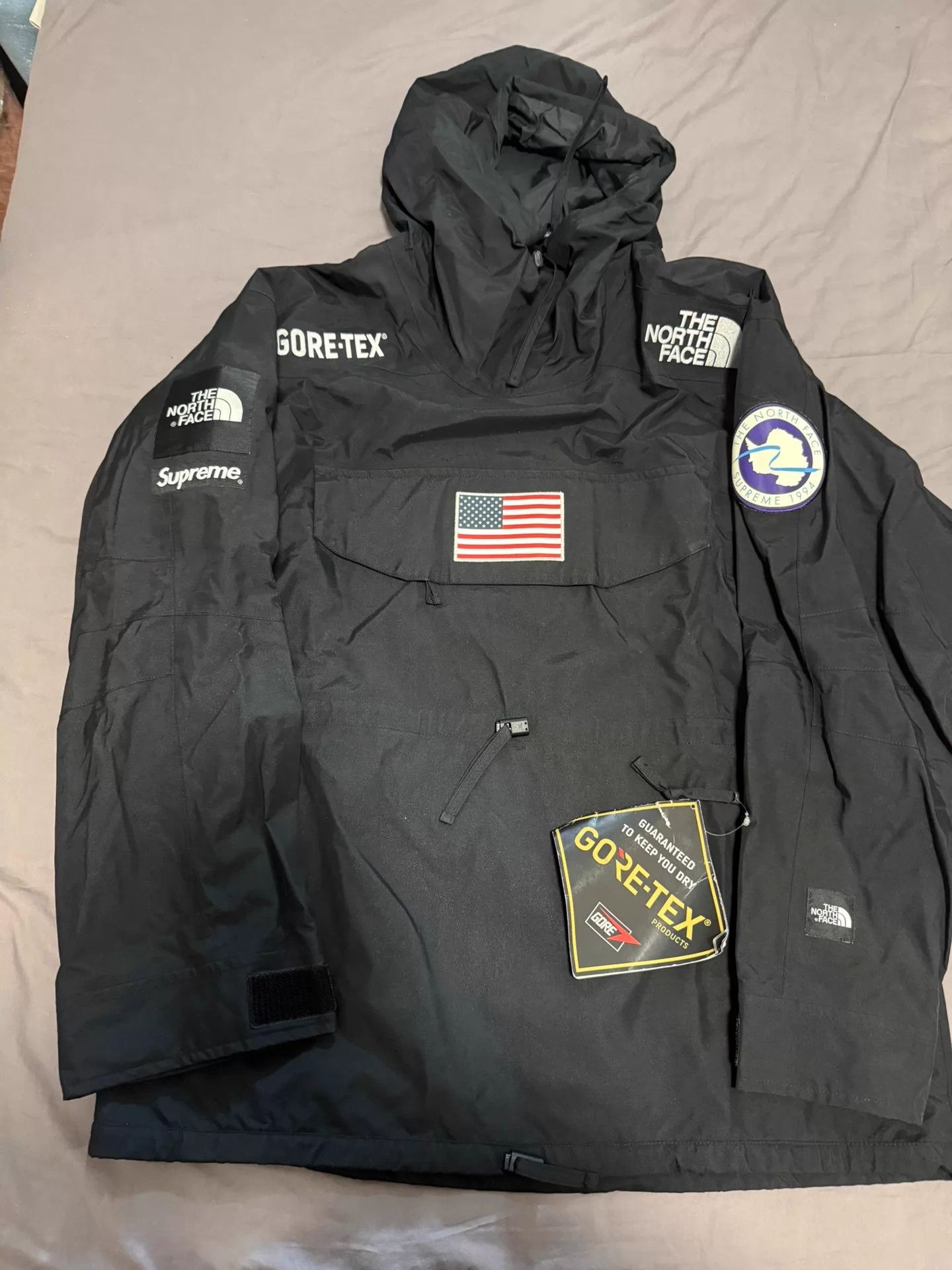 Supreme Supreme TNF Antarctic Flag Jacket Black XL Size US XL / EU 56 / 4 - 1 Thumbnail