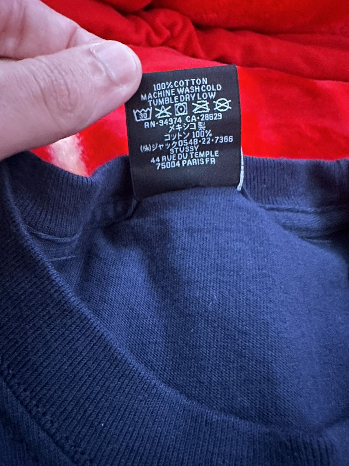 Stussy Navy Blue Stussy Mens Medium Skate Surf Streetwear Shirt Size US M / EU 48-50 / 2 - 3 Thumbnail