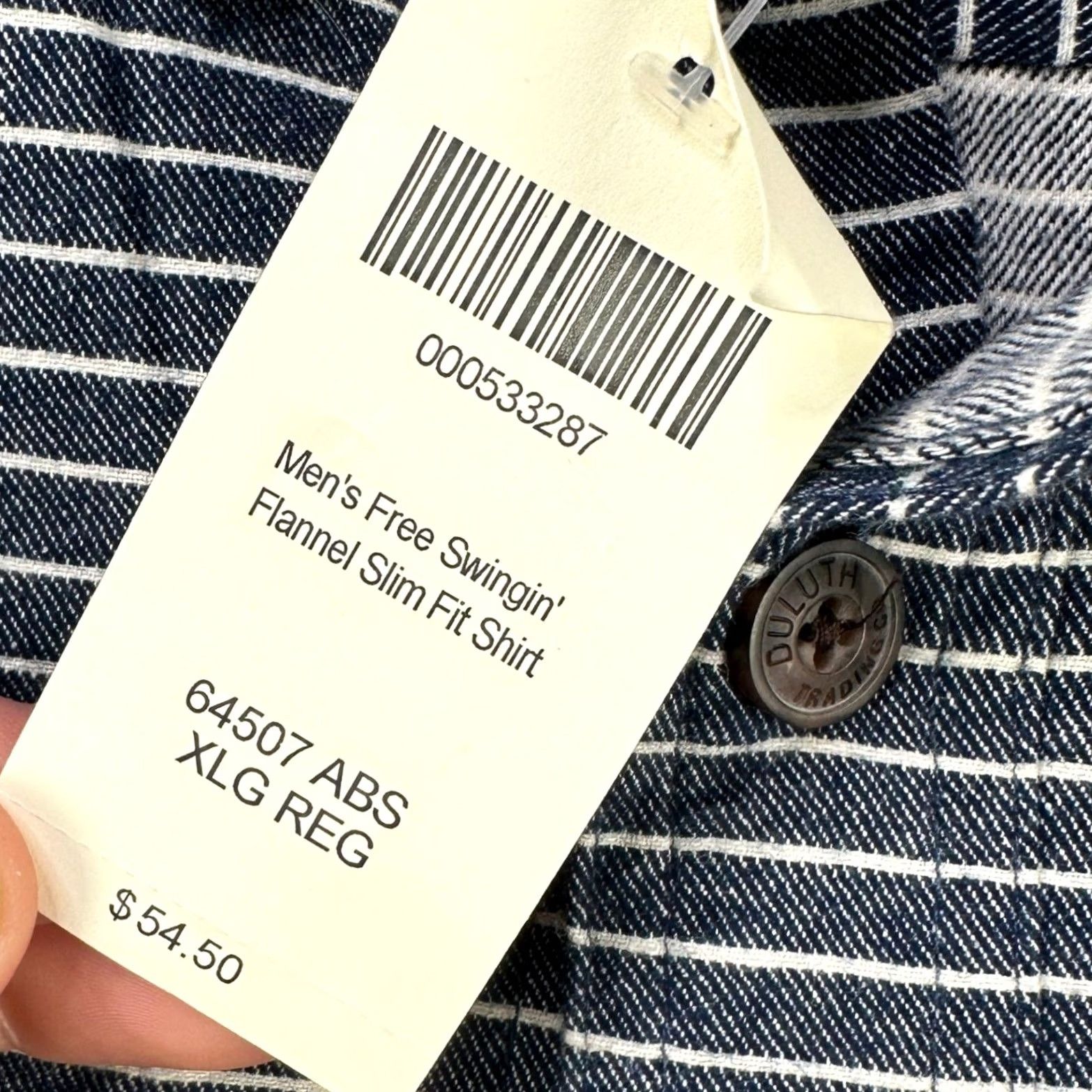 Duluth Trading Company VINTAGE Duluth Trading Co. Mens Flannel Shirt XL Blue Stripes Fee Swinging Slim Fit NEW Size US XL / EU 56 / 4 - 2 Thumbnail