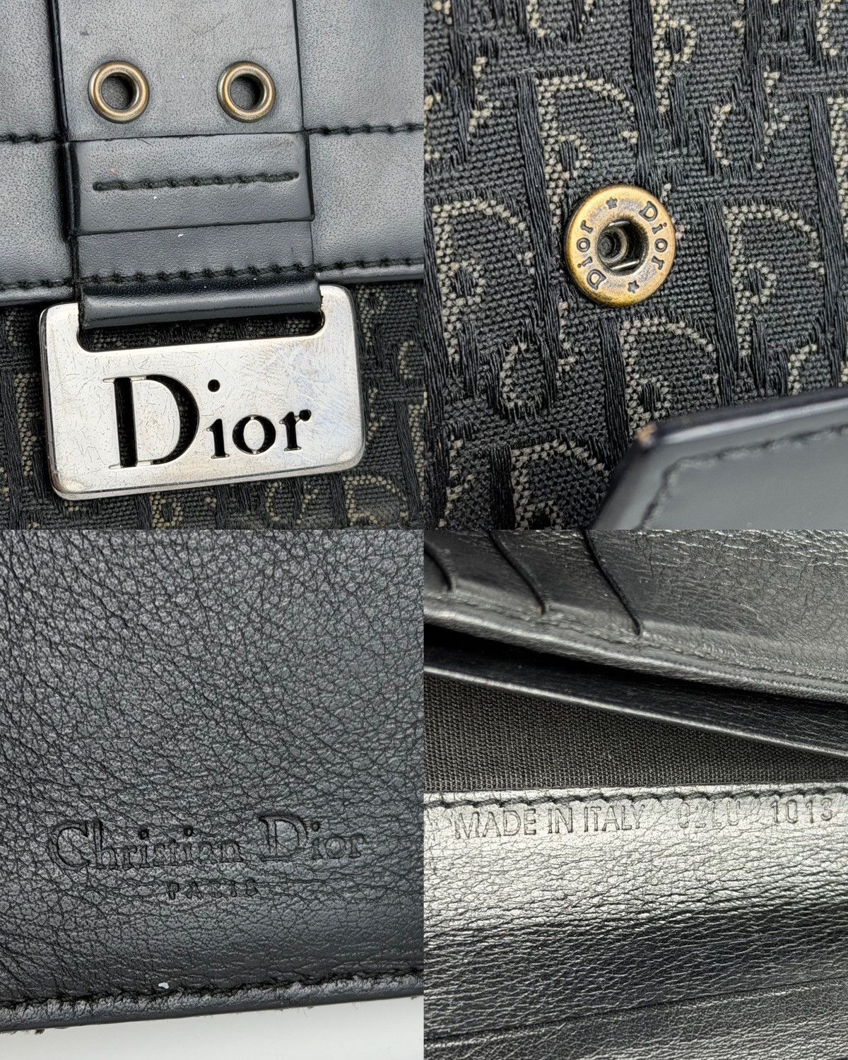 Dior Dior Galliano era street chic monogram long trifold wallet Size ONE SIZE - 20 Thumbnail