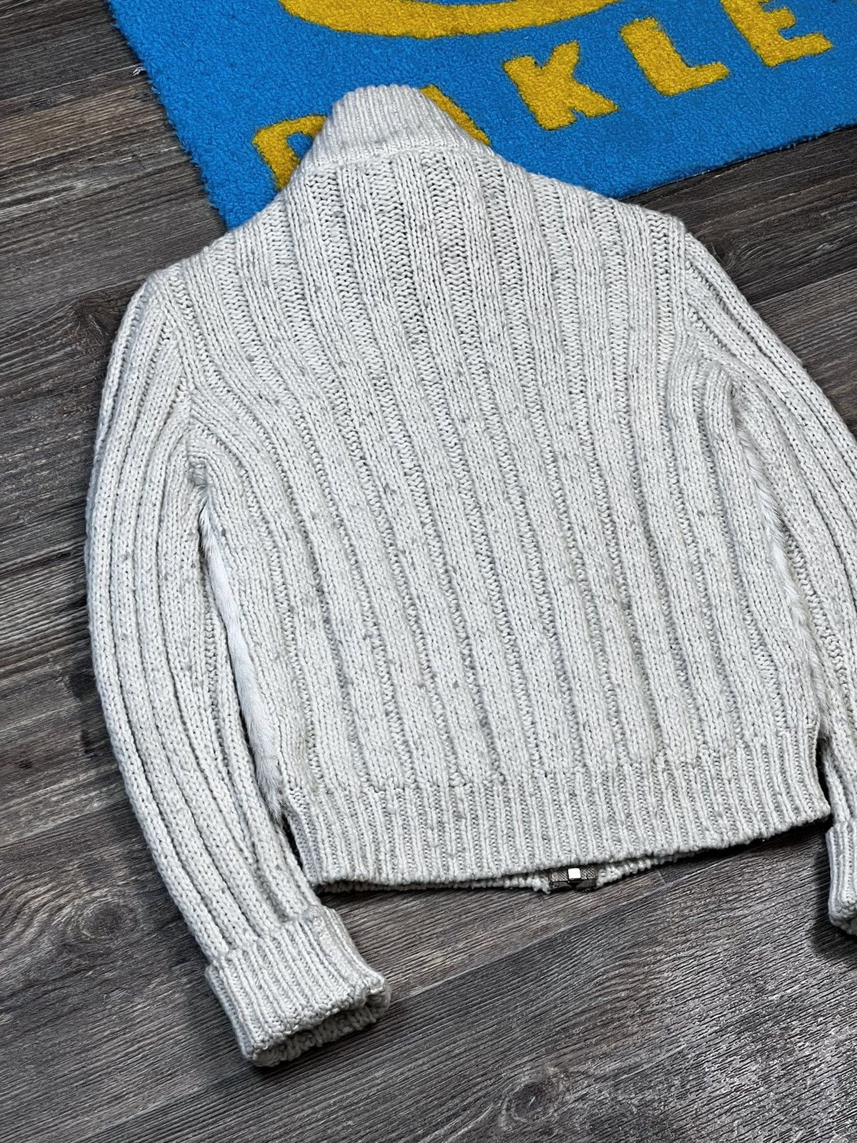 Prada Vintage 2006 Prada Full Zip Knit Goat Fur Sweater Jakcet Size S / US 4 / IT 40 - 9 Thumbnail