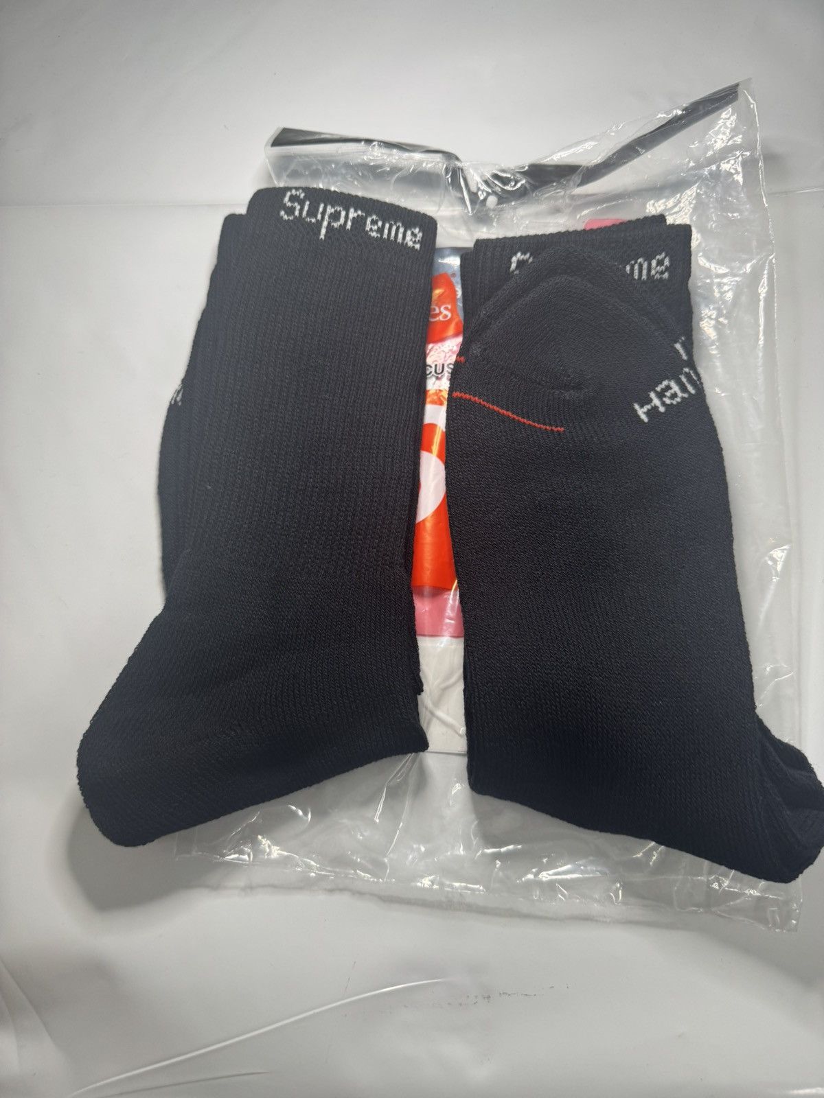 Hanes × Supreme Supreme/Hanes Crew Socks 2x Pairs Black Size ONE SIZE - 1 Thumbnail