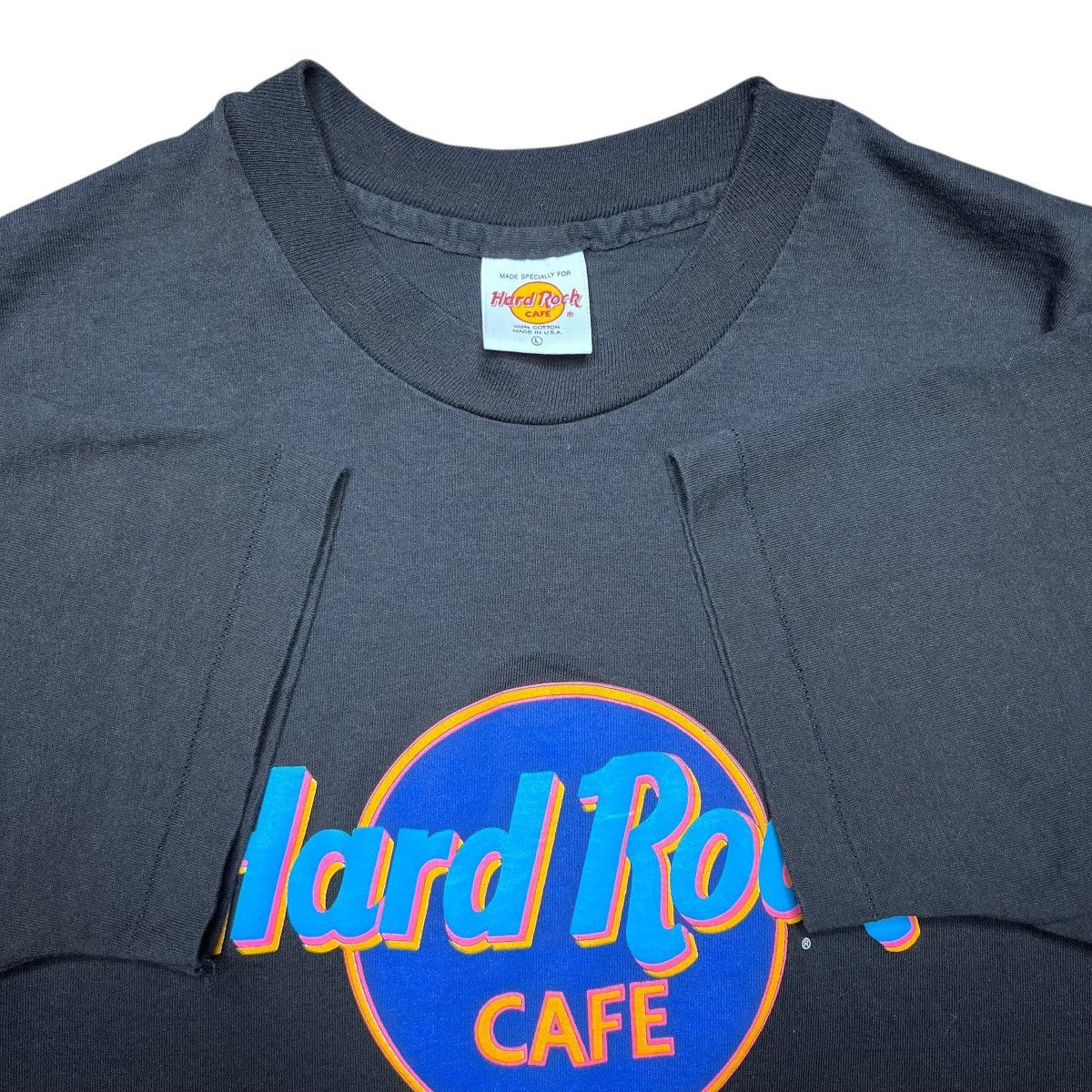 Hard Rock Cafe Vintage 1990s Hard Rock Cafe Chicago Black Single Stitch Tee Size US L / EU 52-54 / 3 - 2 Thumbnail