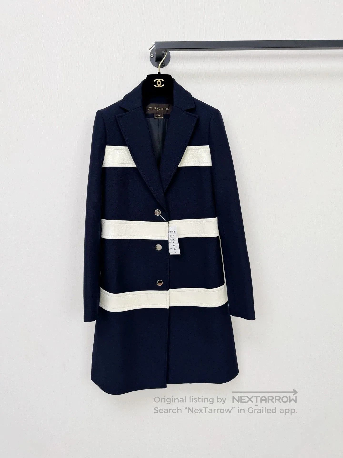 Louis Vuitton Louis Vuitton Wool Leather Trim Coat. Size US XS / EU 42 / 0 - 1 Thumbnail