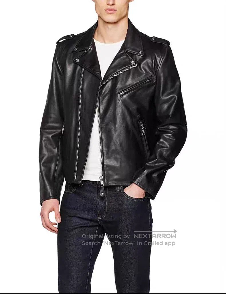 Schott Schott NYC Kraft Leather Coat Size US M / EU 48-50 / 2 - 1 Thumbnail