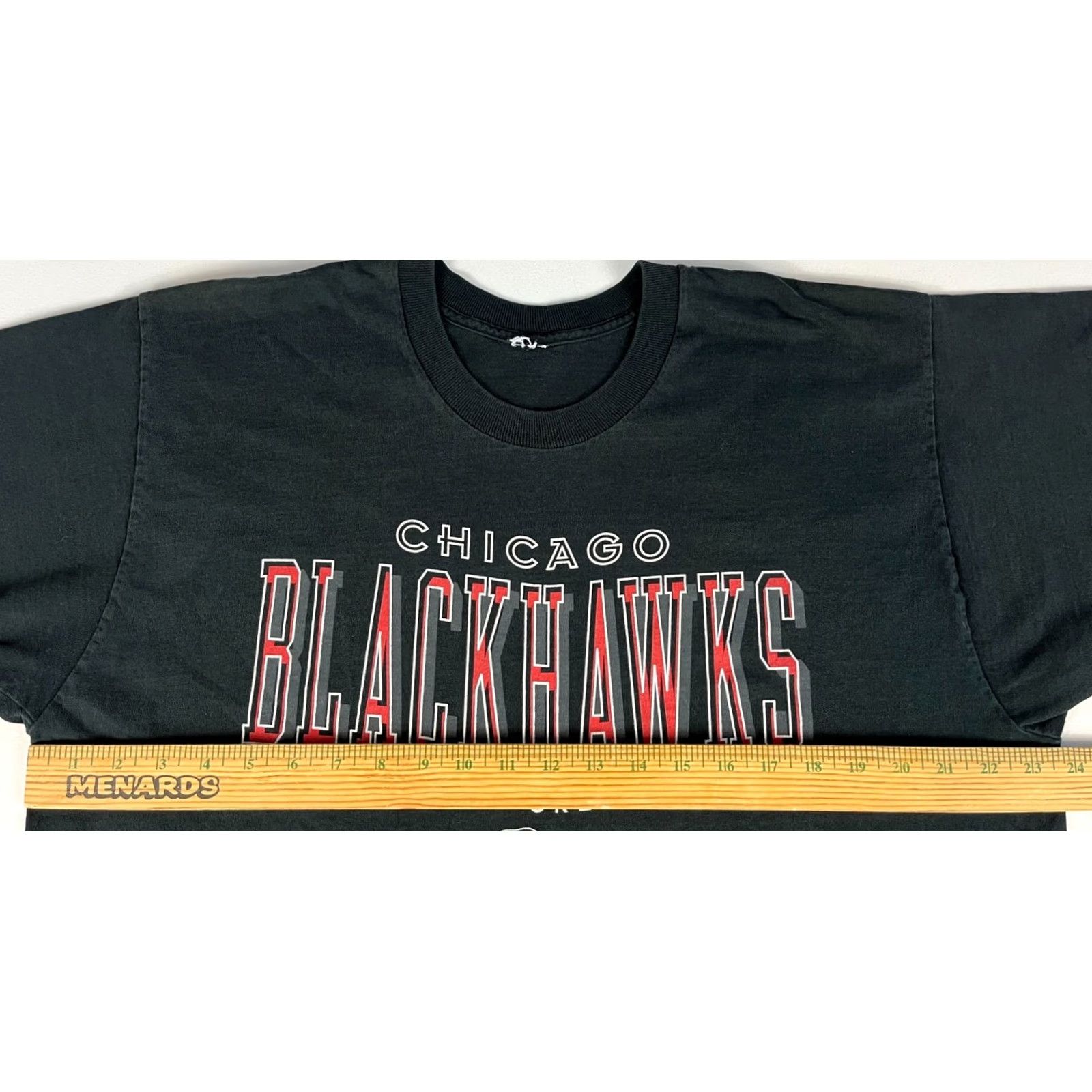 NHL VINTAGE Men’s 90s Chicago Blackhawks T-Shirt XL Black Logo Short Sleeve Crew Neck Size US XL / EU 56 / 4 - 7 Thumbnail