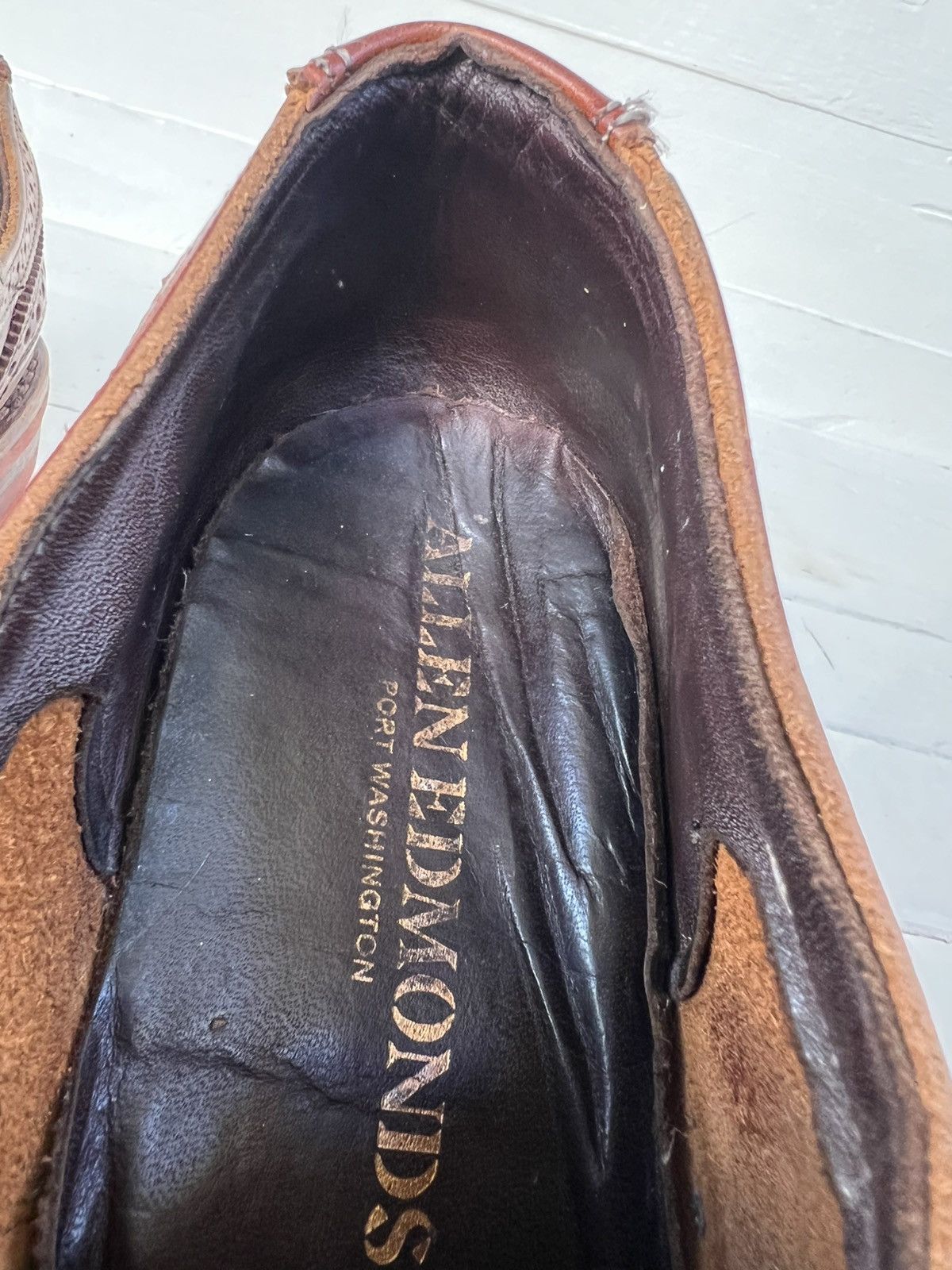 Allen Edmonds Allen Edmonds "STRANDMOK” Cap-Toe Oxfords Tan Dainite Sole Size US 10.5 / EU 43-44 - 16 Thumbnail