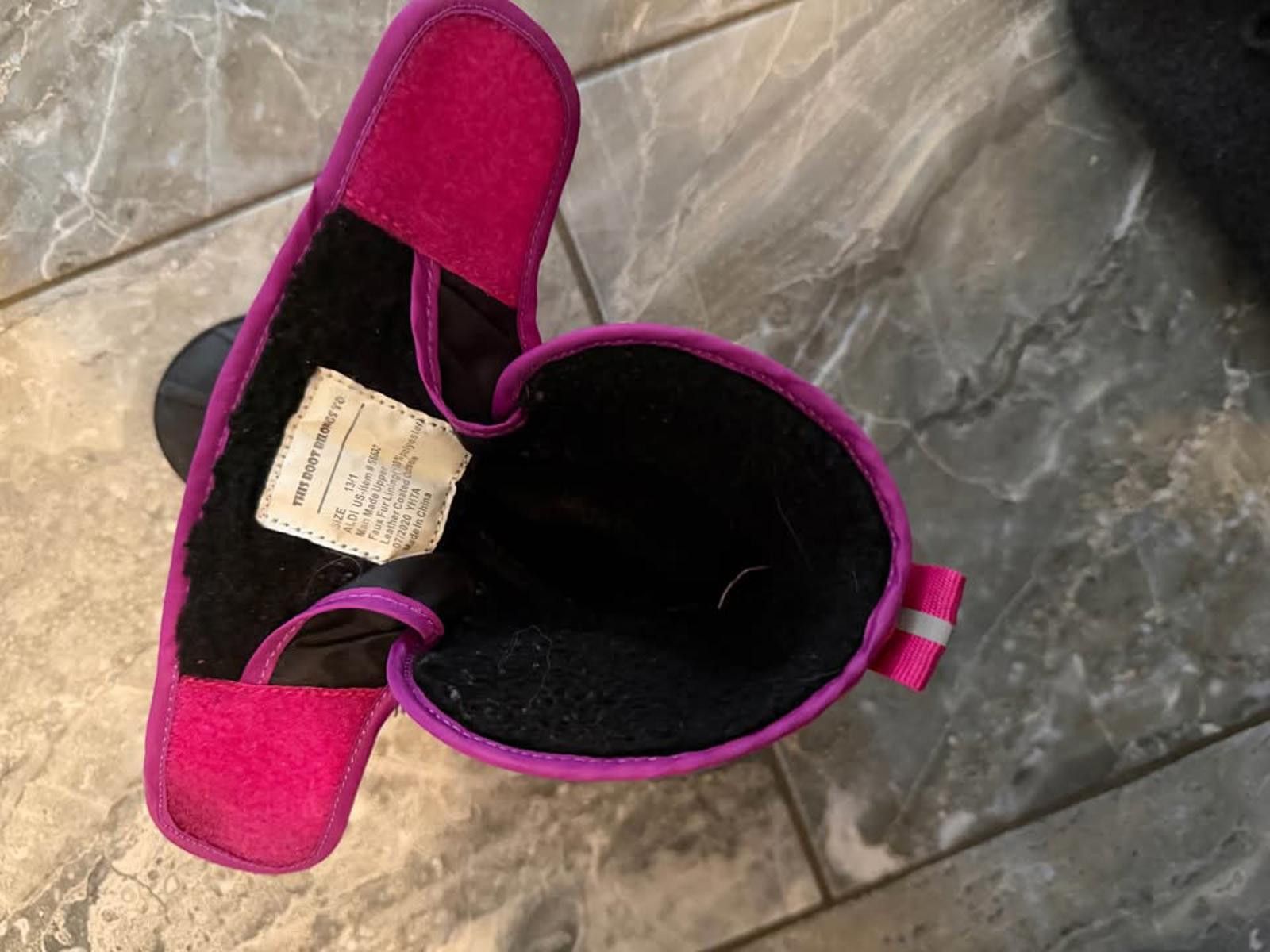 Adidas Kids Pink and Black Winter Snow Boots Size 13/1 Aldi Size US 12 / IT 42 - 5 Thumbnail