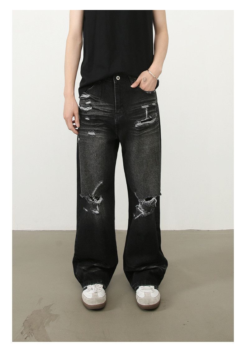 Japanese Brand × Vintage American retro high street washed ripped jeans Size US 32 / EU 48 - 1 Thumbnail